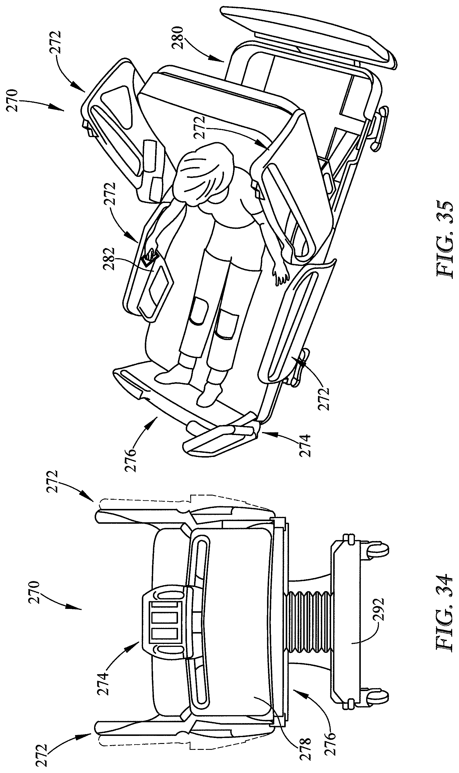Patent US12102579 Figure 13 – Patient support apparatus having patient lift