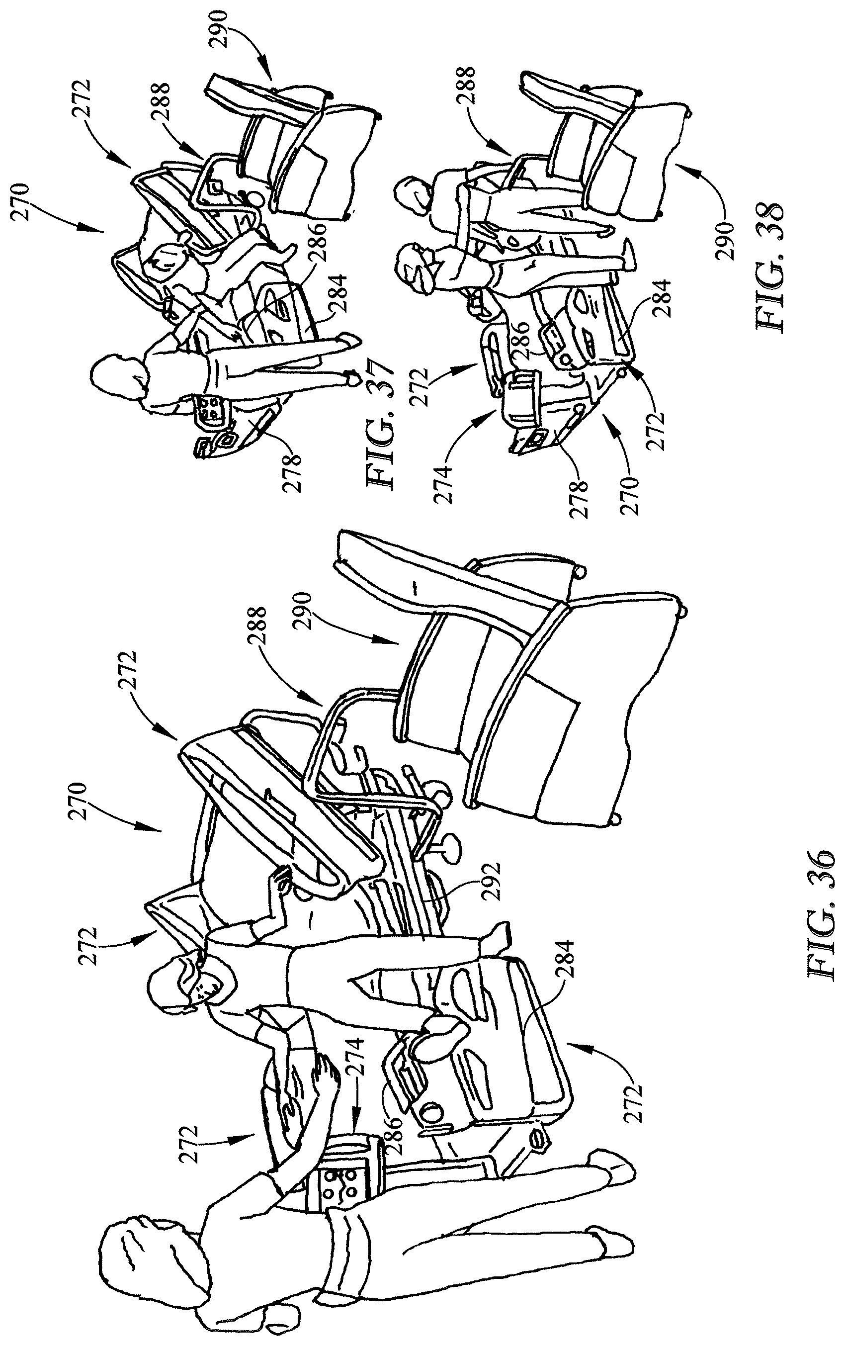Patent US12102579 Figure 14 – Patient support apparatus having patient lift
