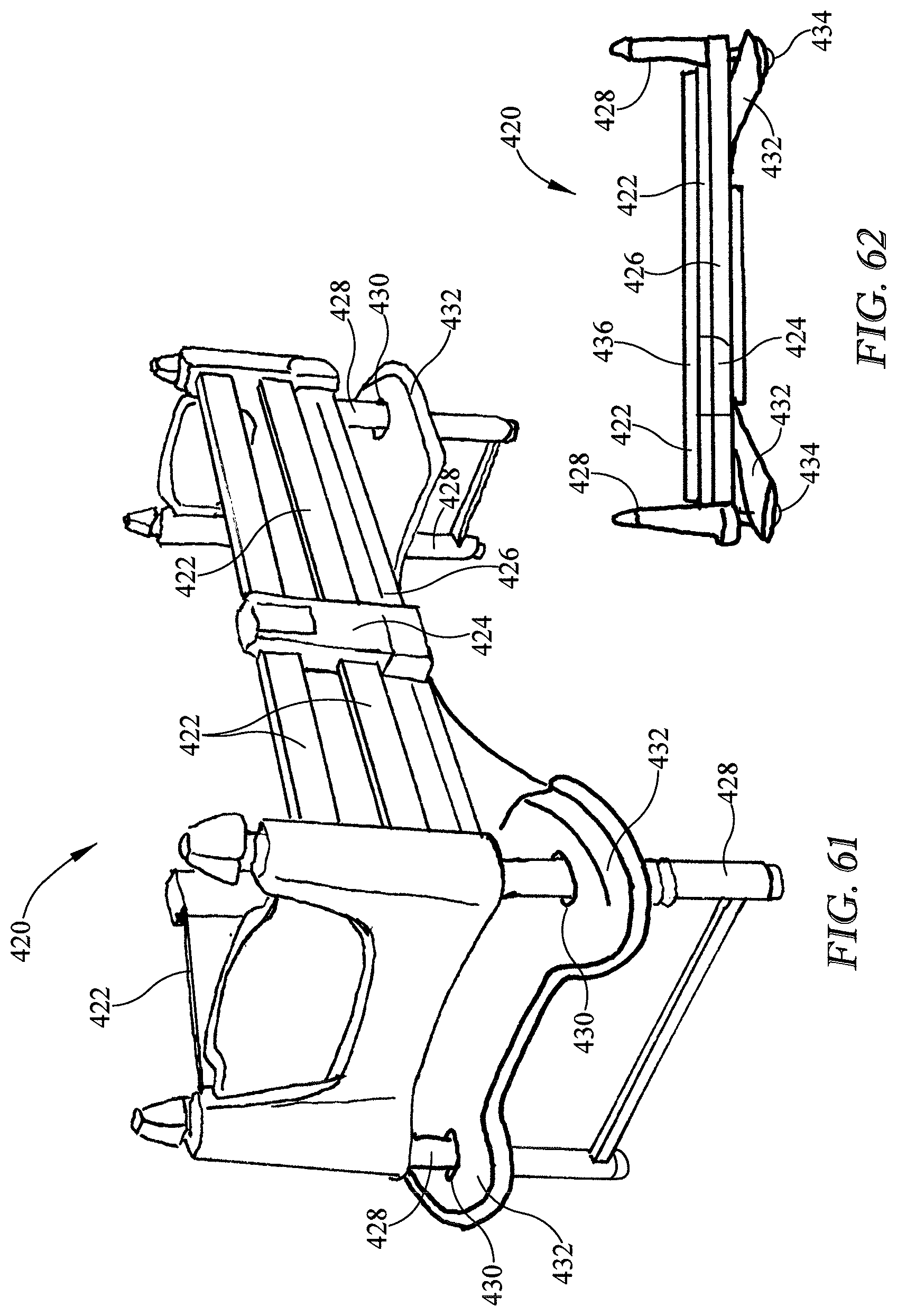Patent US12102579 Figure 20 – Patient support apparatus having patient lift