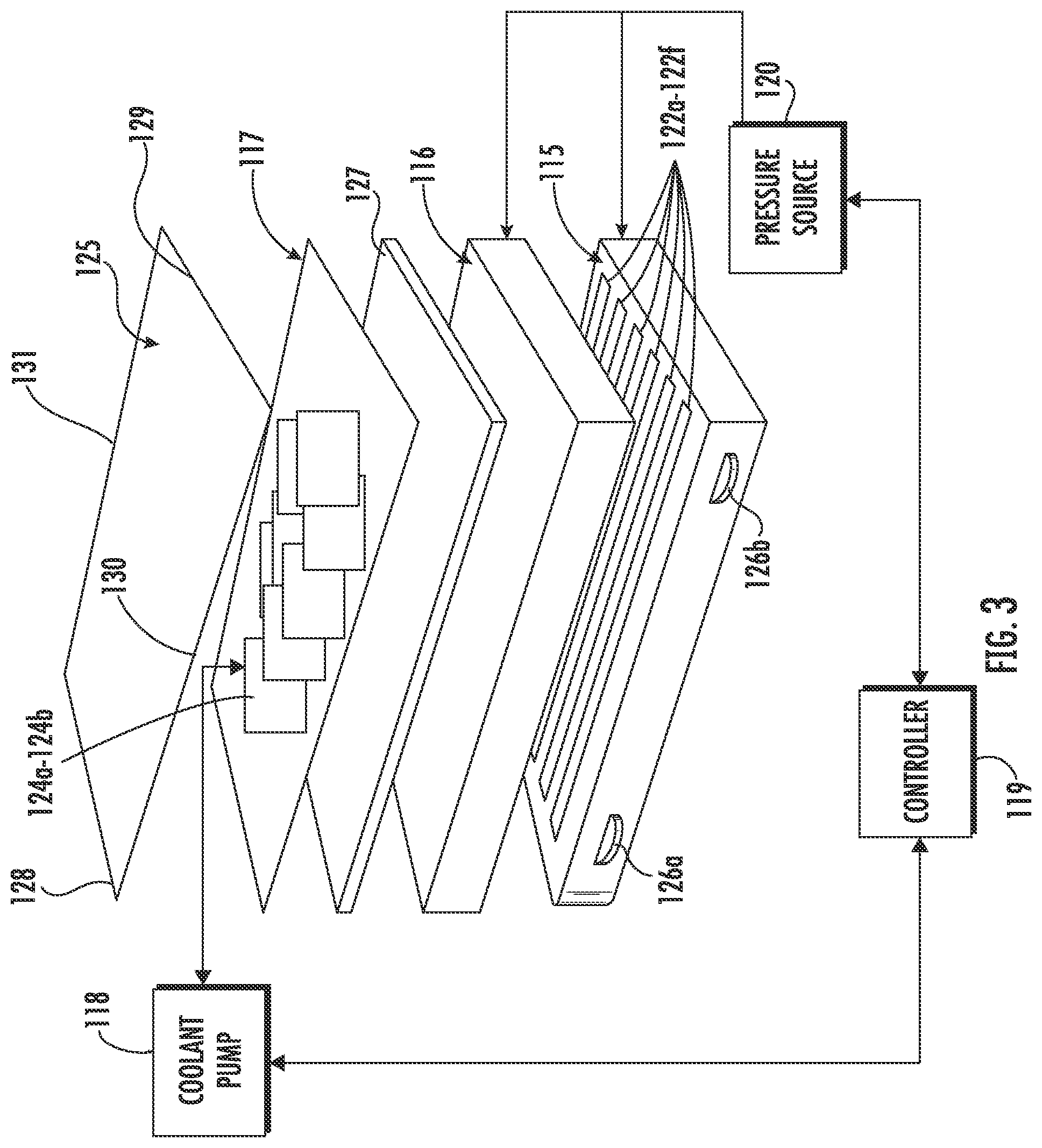Patent US12102580 Figure 3 – Hospital bed with inflatable bladders with random inflation and related methods
