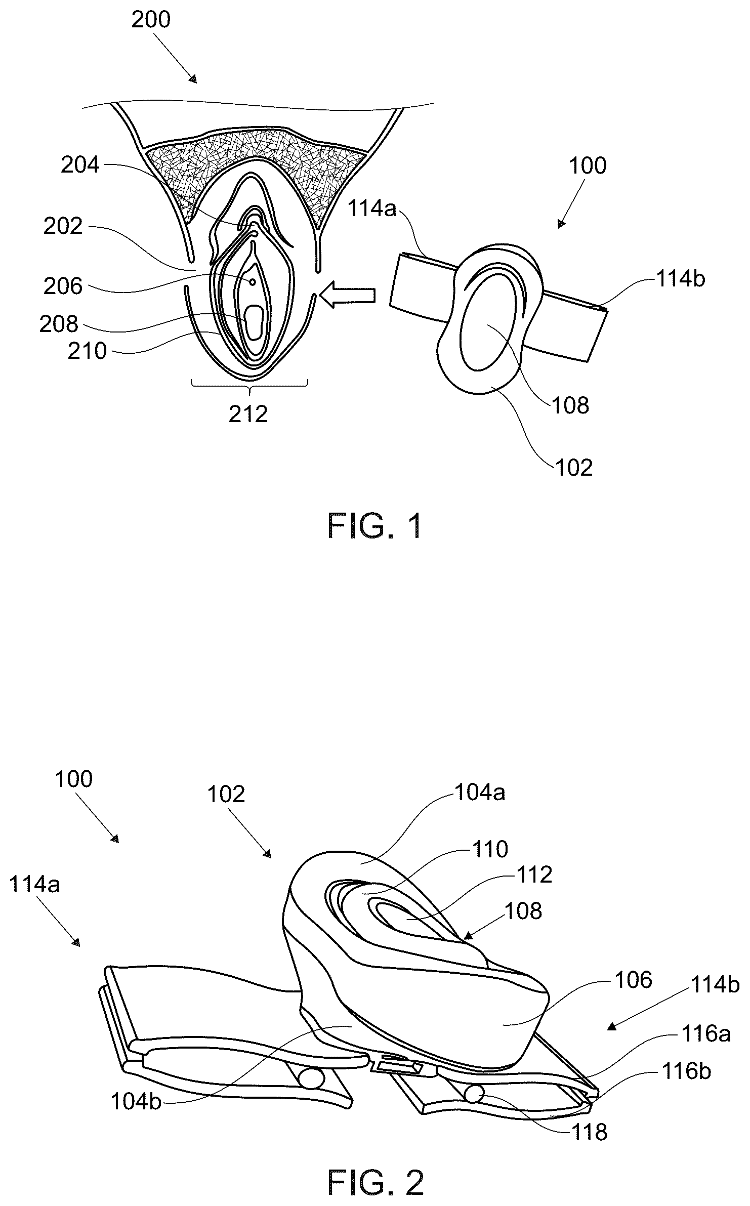 Patent US12102582 Figure 1 – Hands-free electromechanical vibrating female stimulation device