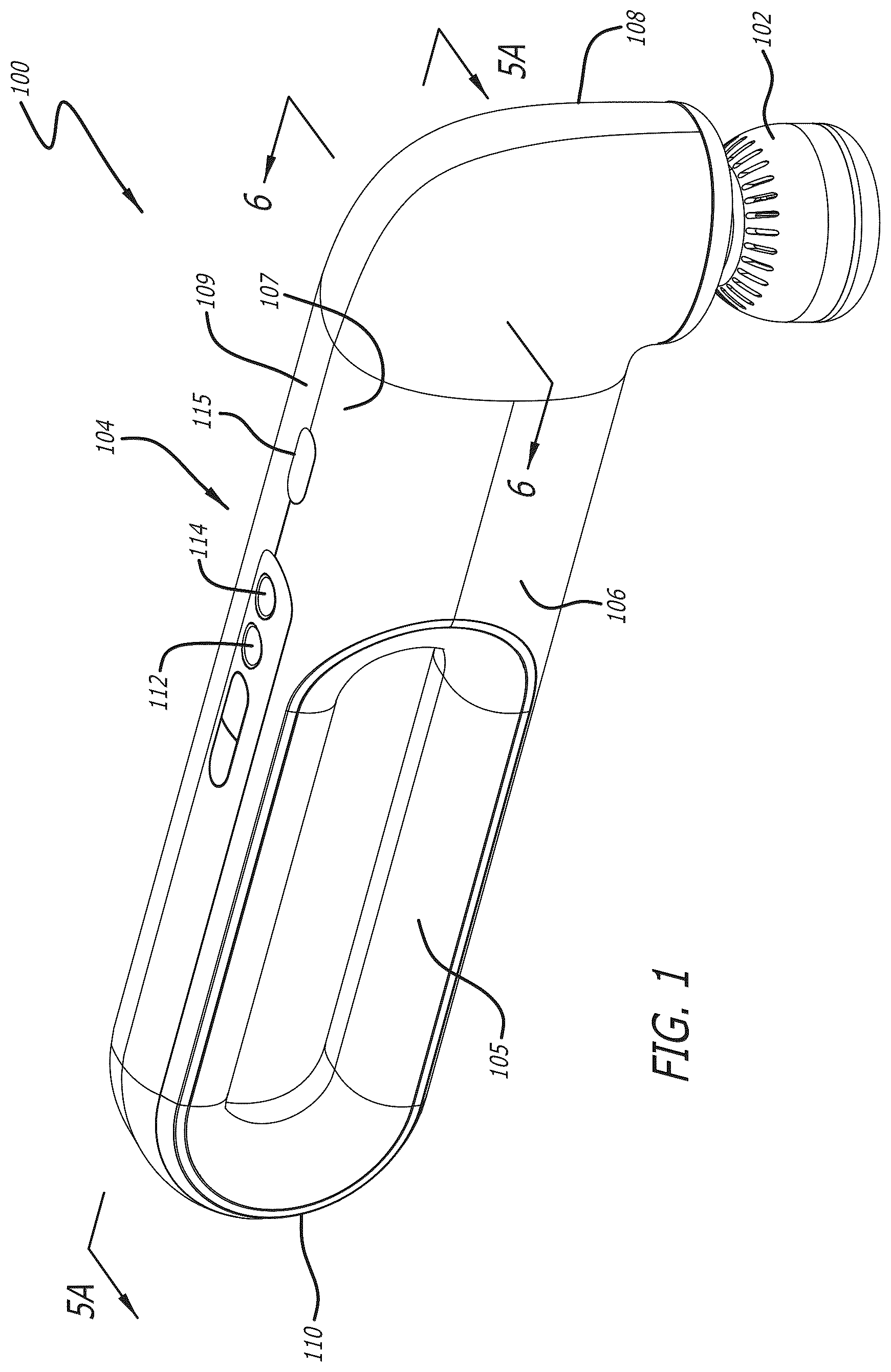Patent US12102583 Figure 1 – Temperature-controlled massage node light indicator