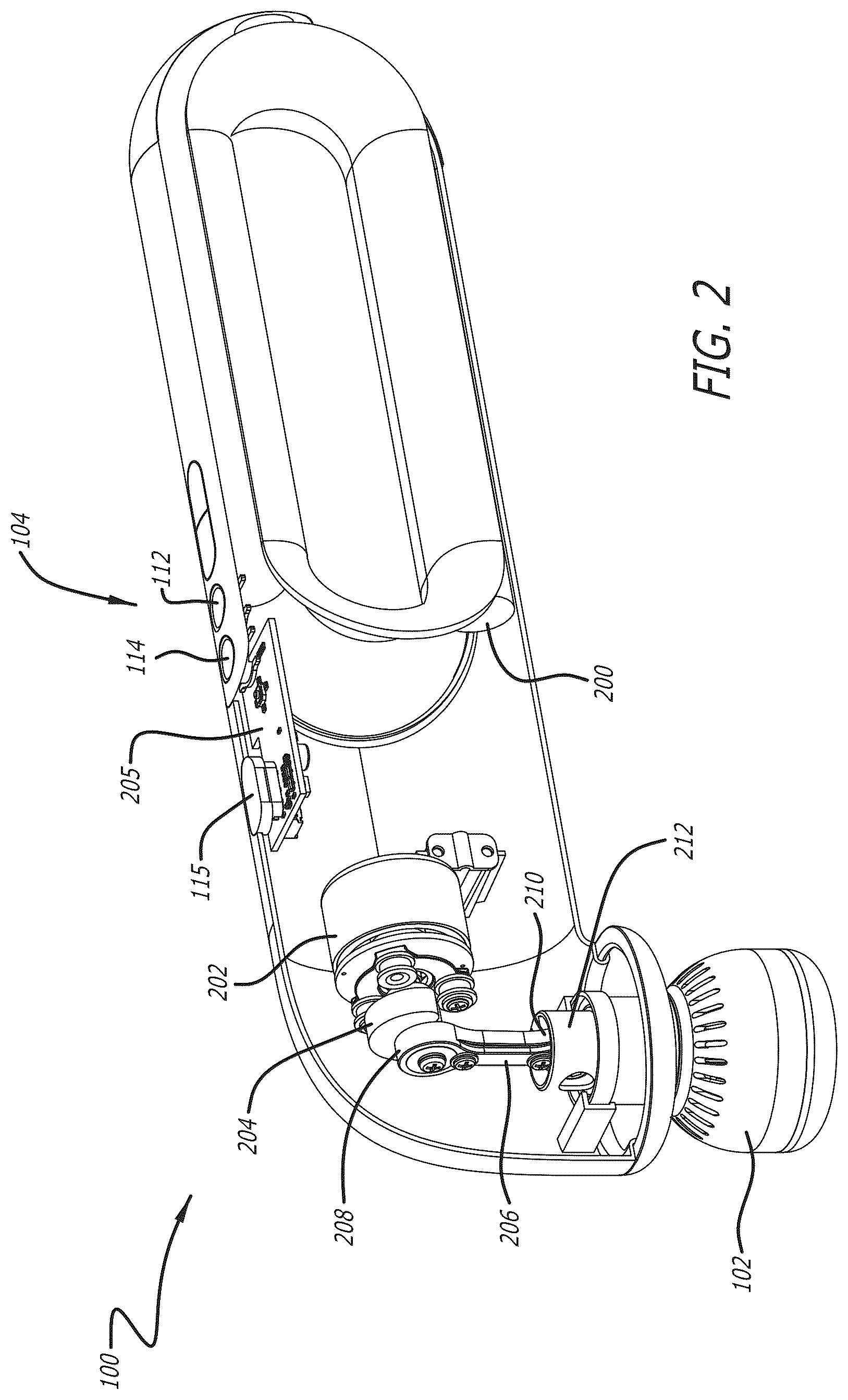 Patent US12102583 Figure 2 – Temperature-controlled massage node light indicator