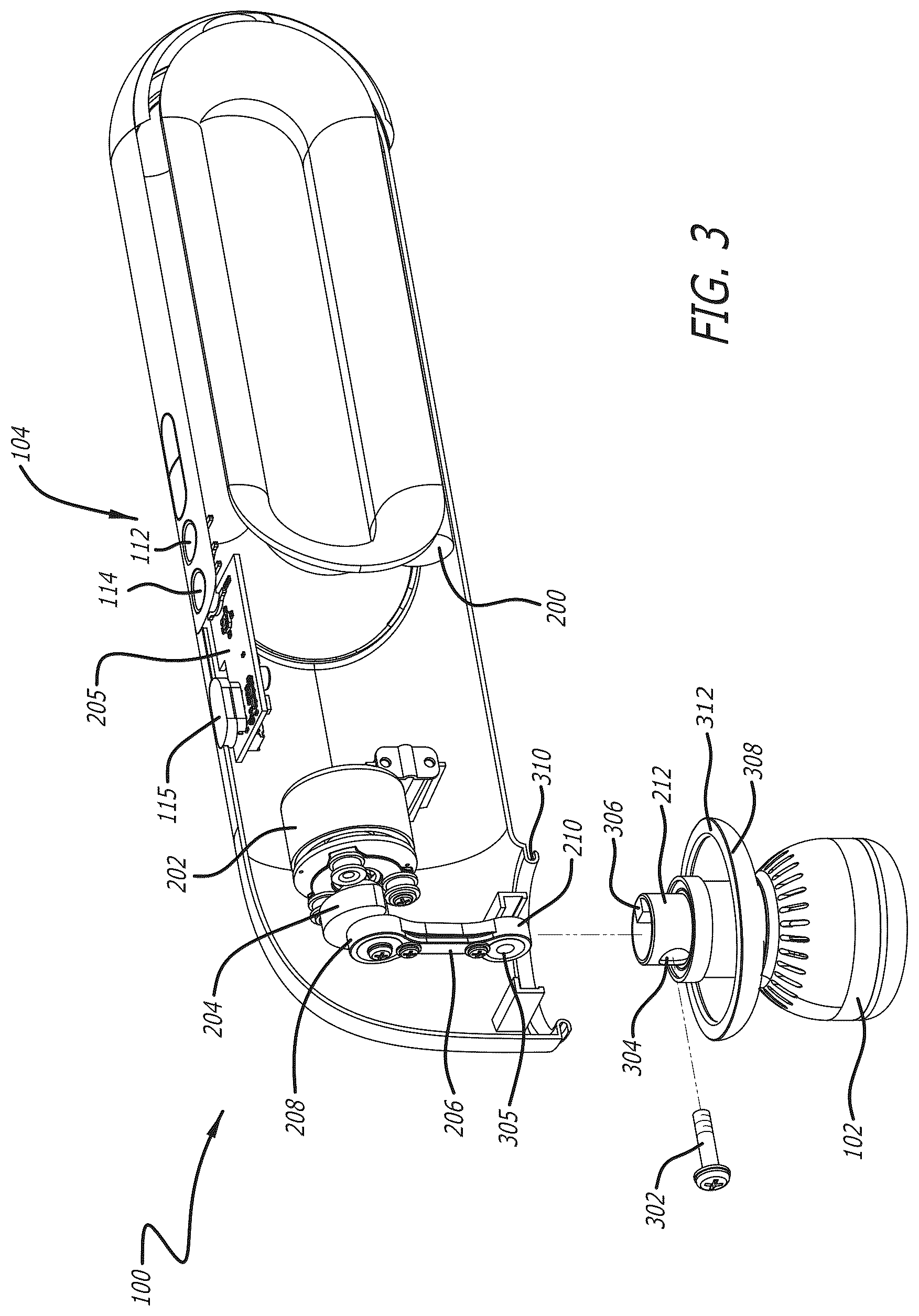 Patent US12102583 Figure 3 – Temperature-controlled massage node light indicator
