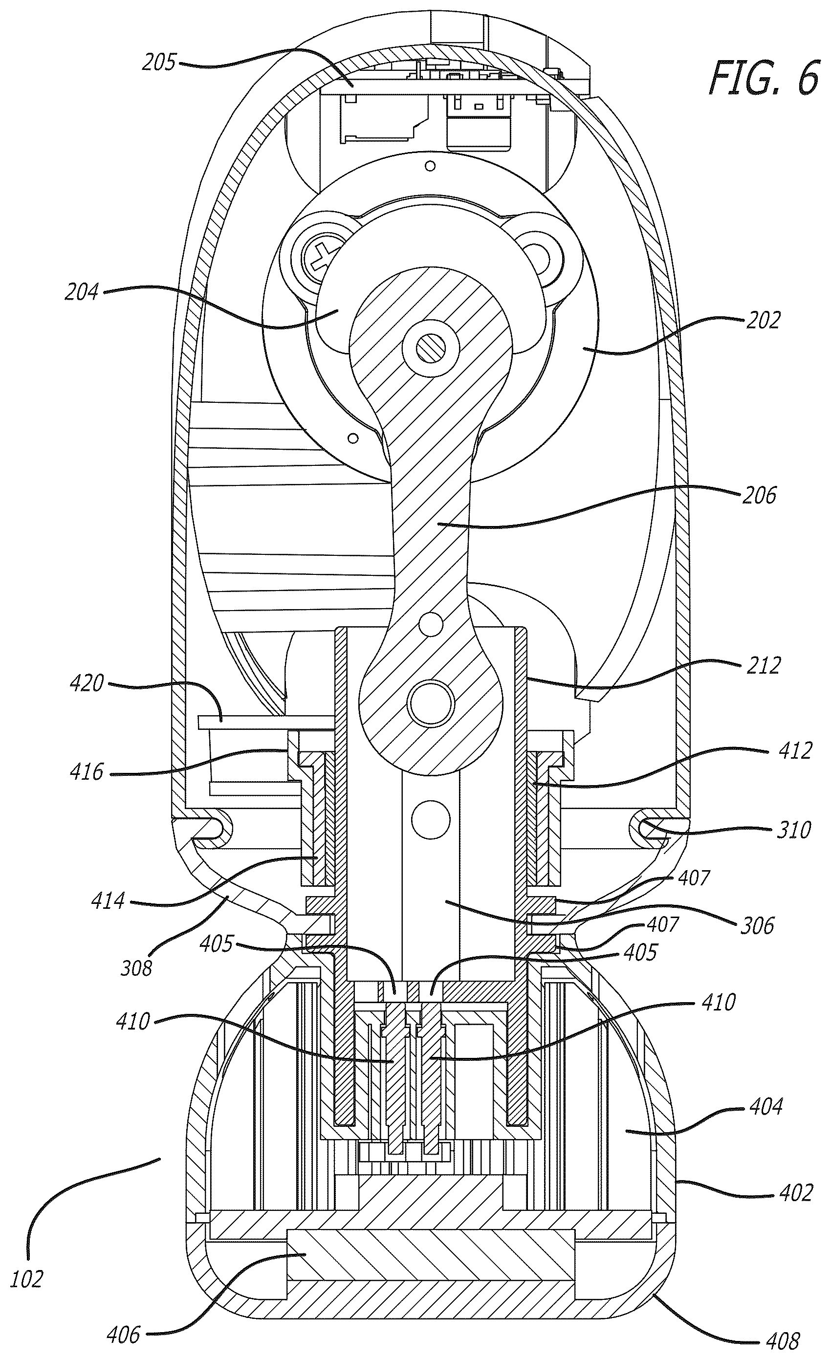 Patent US12102583 Figure 7 – Temperature-controlled massage node light indicator