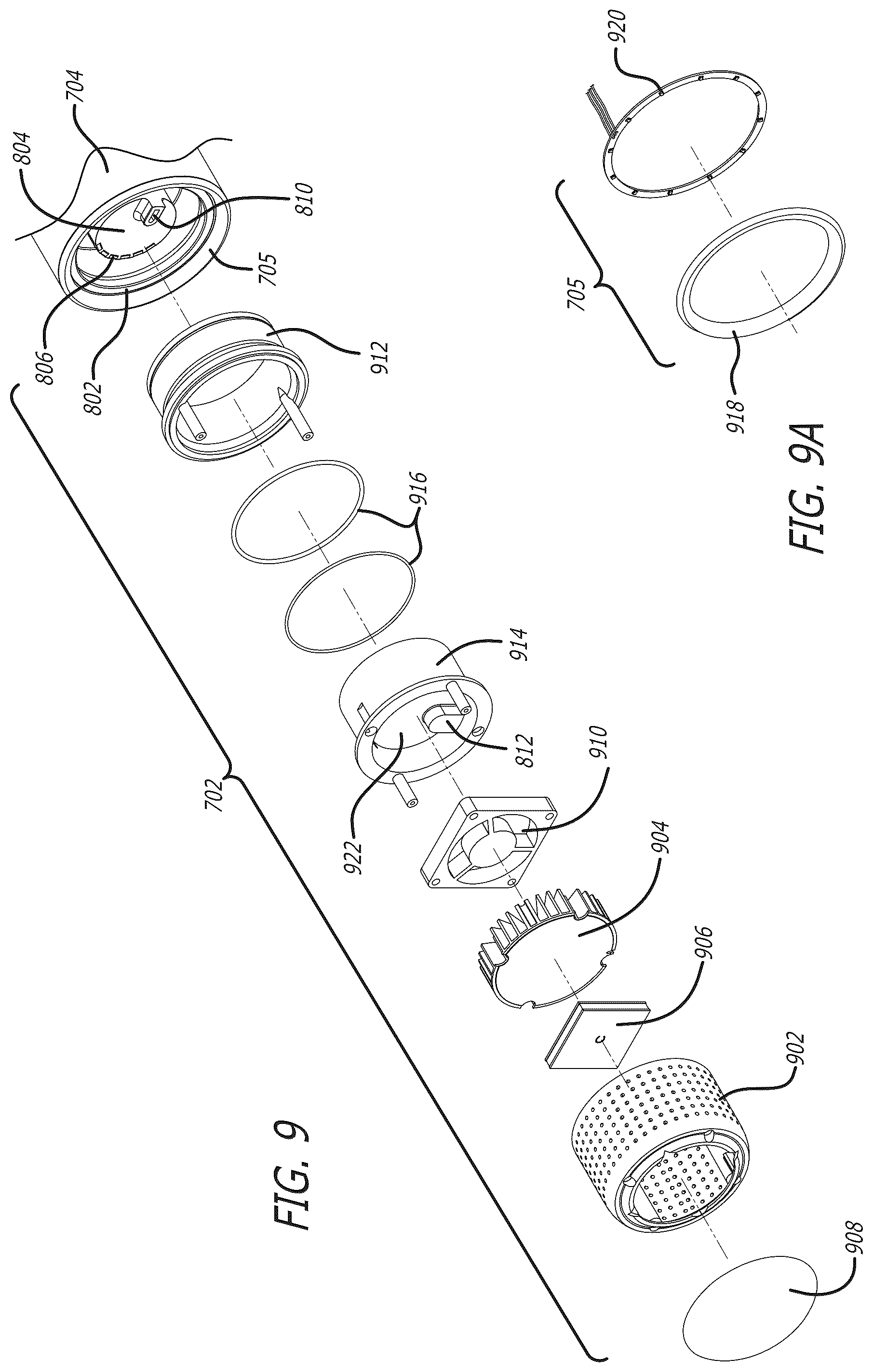 Patent US12102583 Figure 10 – Temperature-controlled massage node light indicator