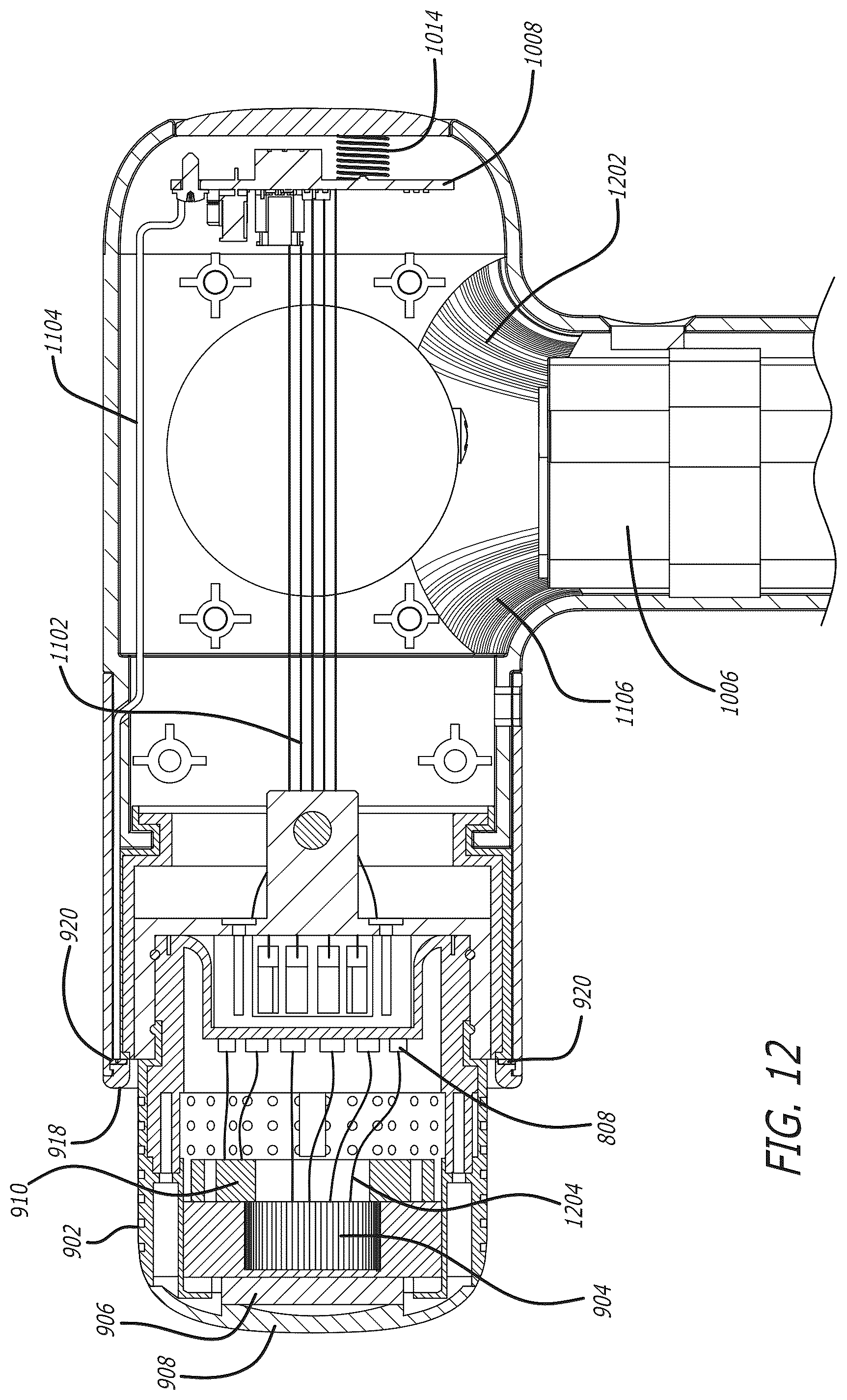 Patent US12102583 Figure 13 – Temperature-controlled massage node light indicator