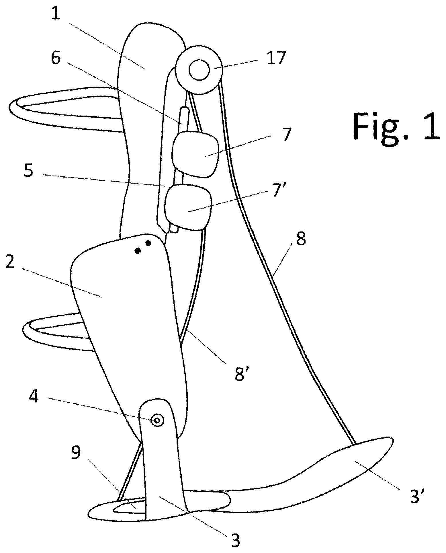 Patent US12102584 — Motorized assistance system — Figure 1