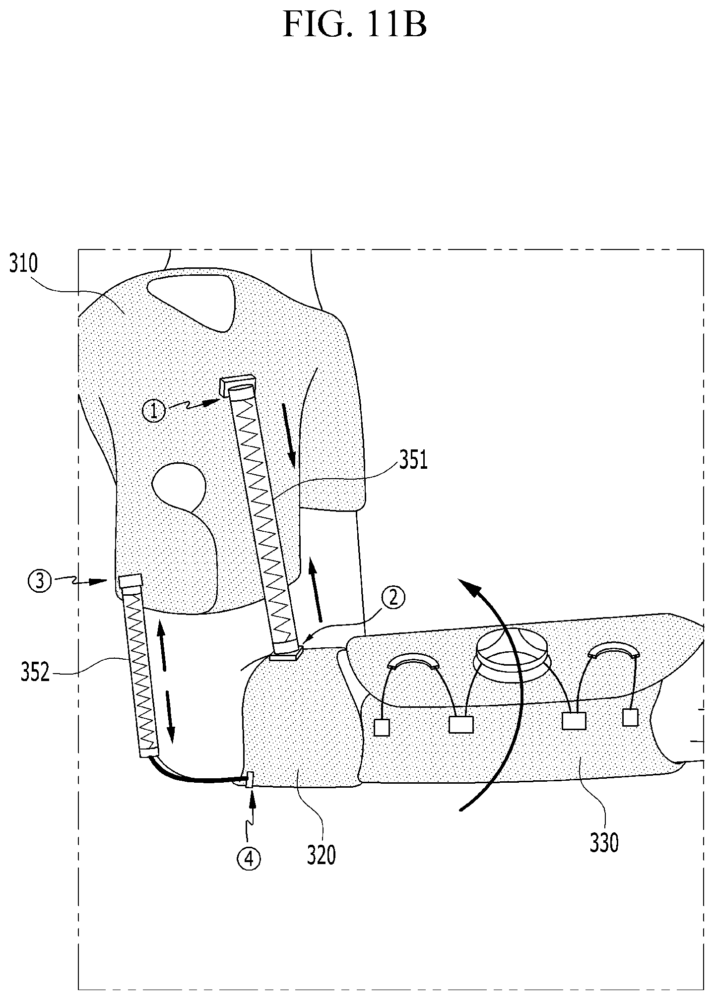Patent US12102585 Figure 12 – Wearable robot for assisting upper limb movement by using artificial muscle