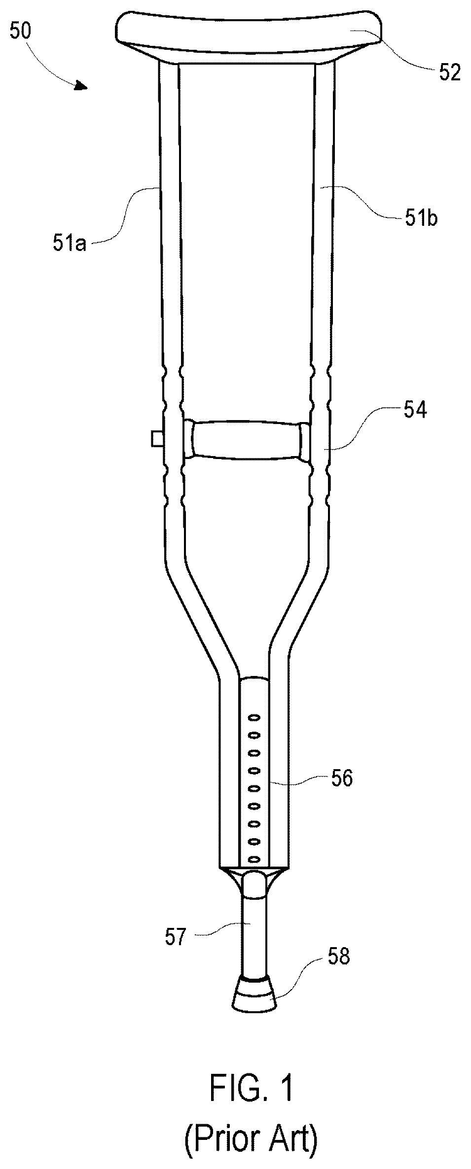 Patent US12102587 — Crutch — Figure 1