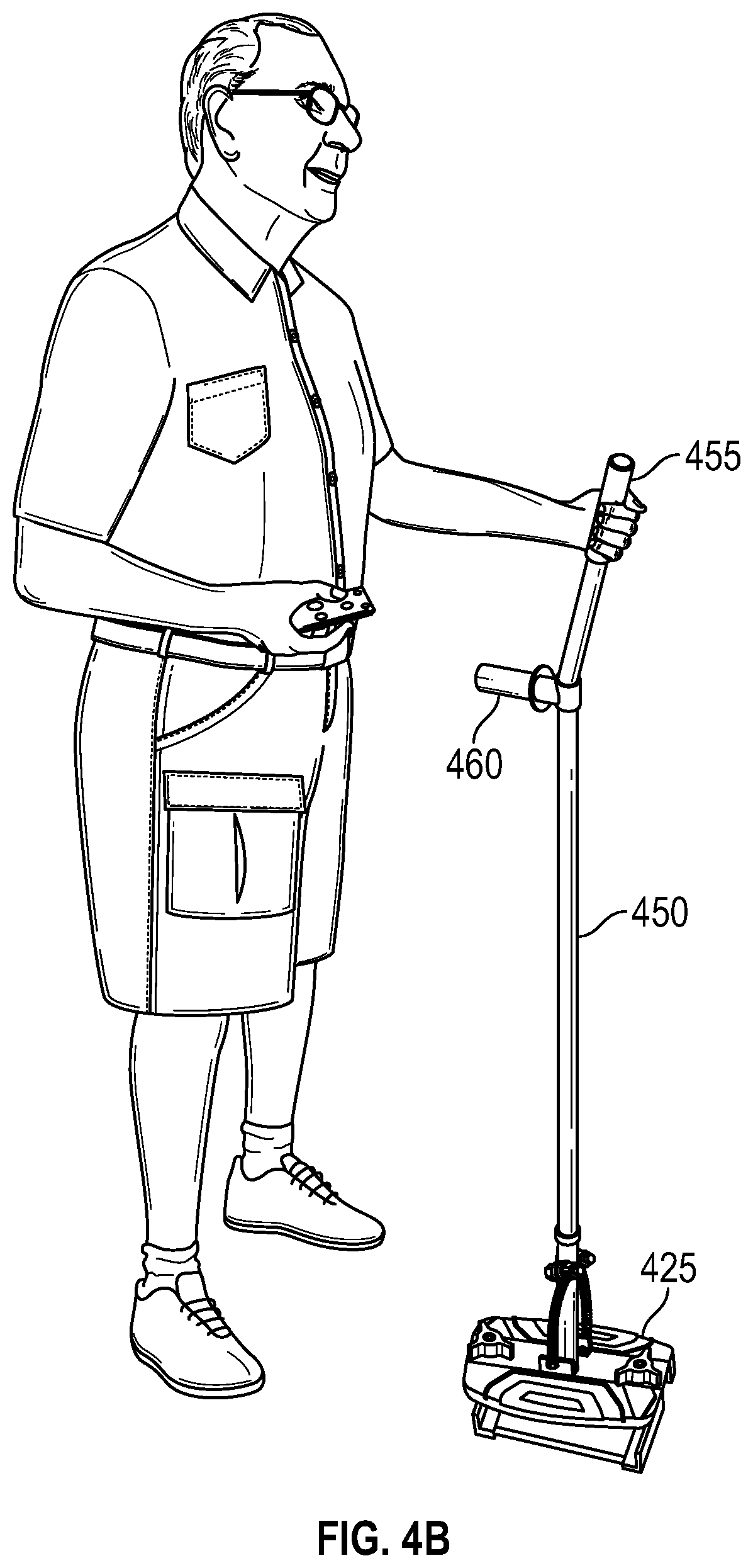 Patent US12102588 Figure 6 – Powered walking assistance device with cane portion used as joystick controller