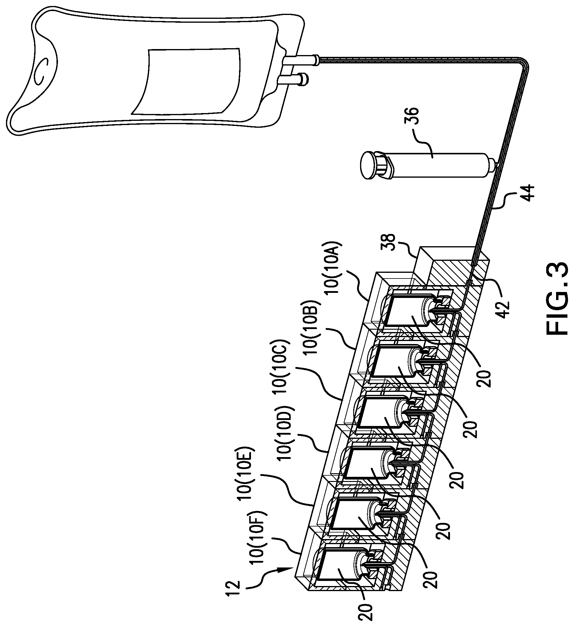Patent US12102595 Figure 2 – Serially-connectable drug modules for combinatorial drug delivery device