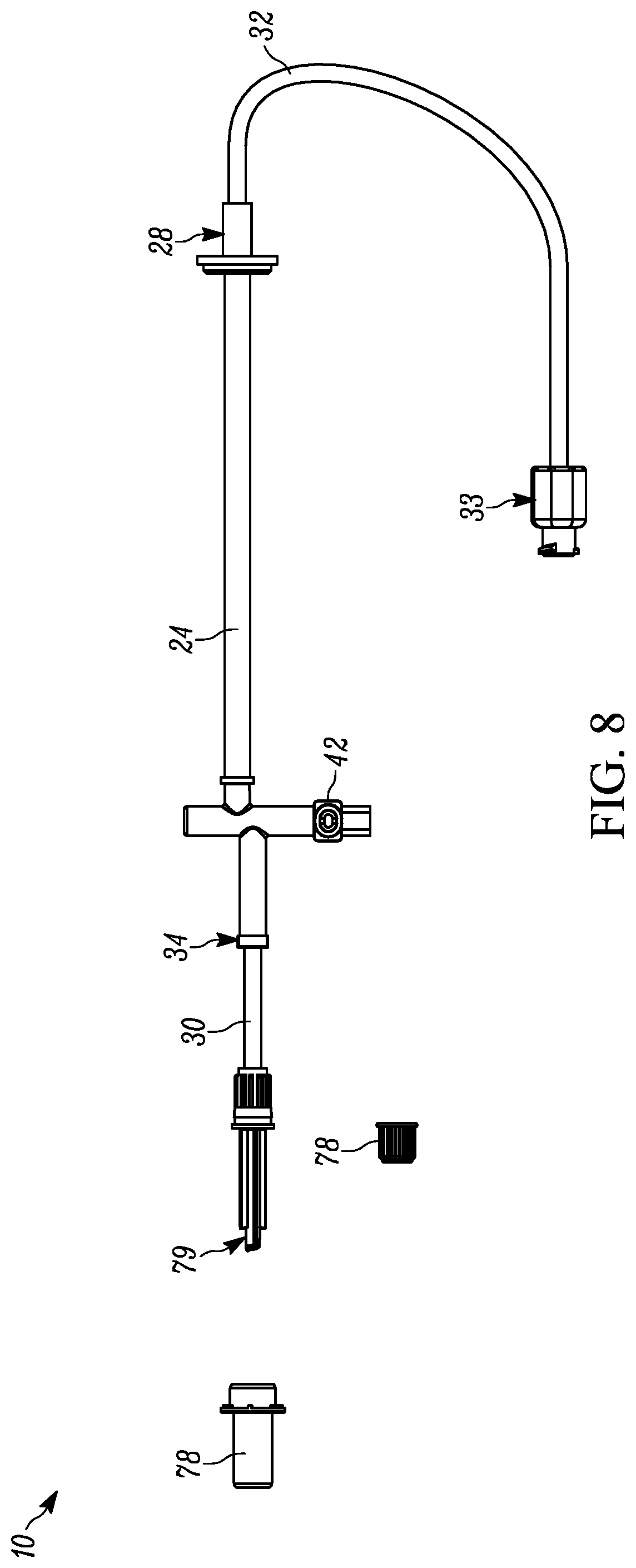 Patent US12102600 Figure 10 – Feeding set and enteral feeding pump assembly