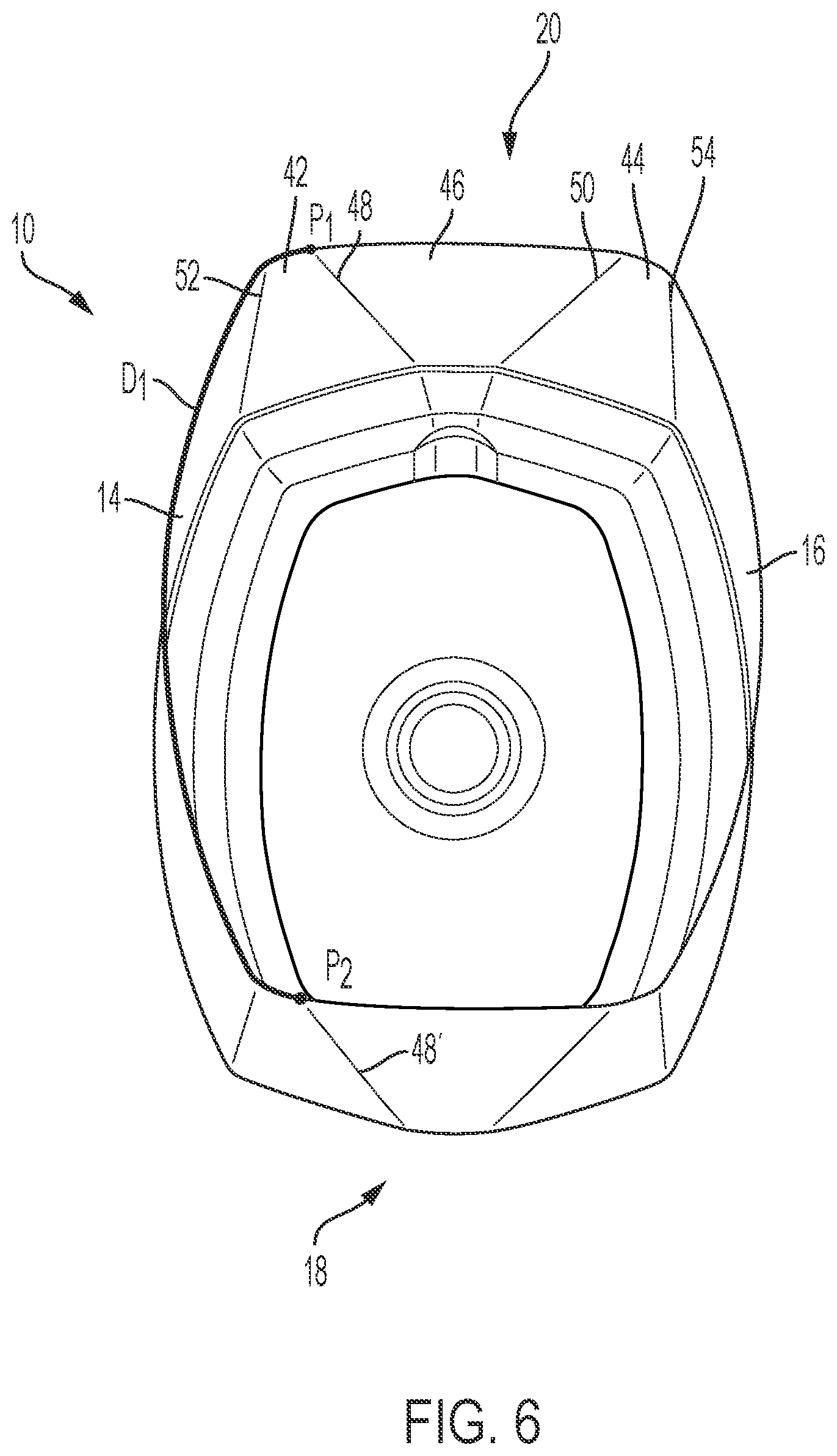 Patent US12102603 Figure 6 – Transparent bottles including faceted side walls