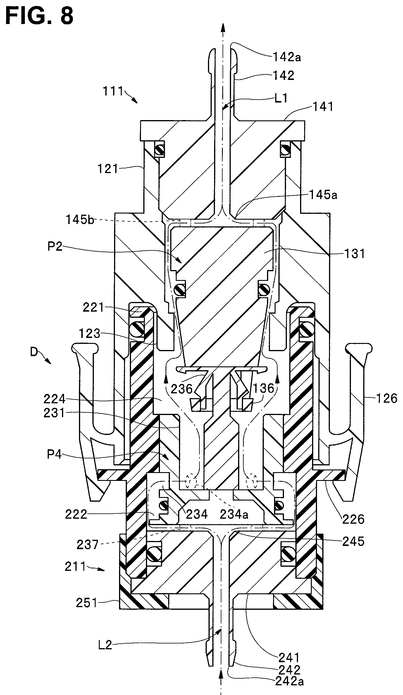 Patent US12102725 Figure 8 – Endoscope reprocessor and bottle