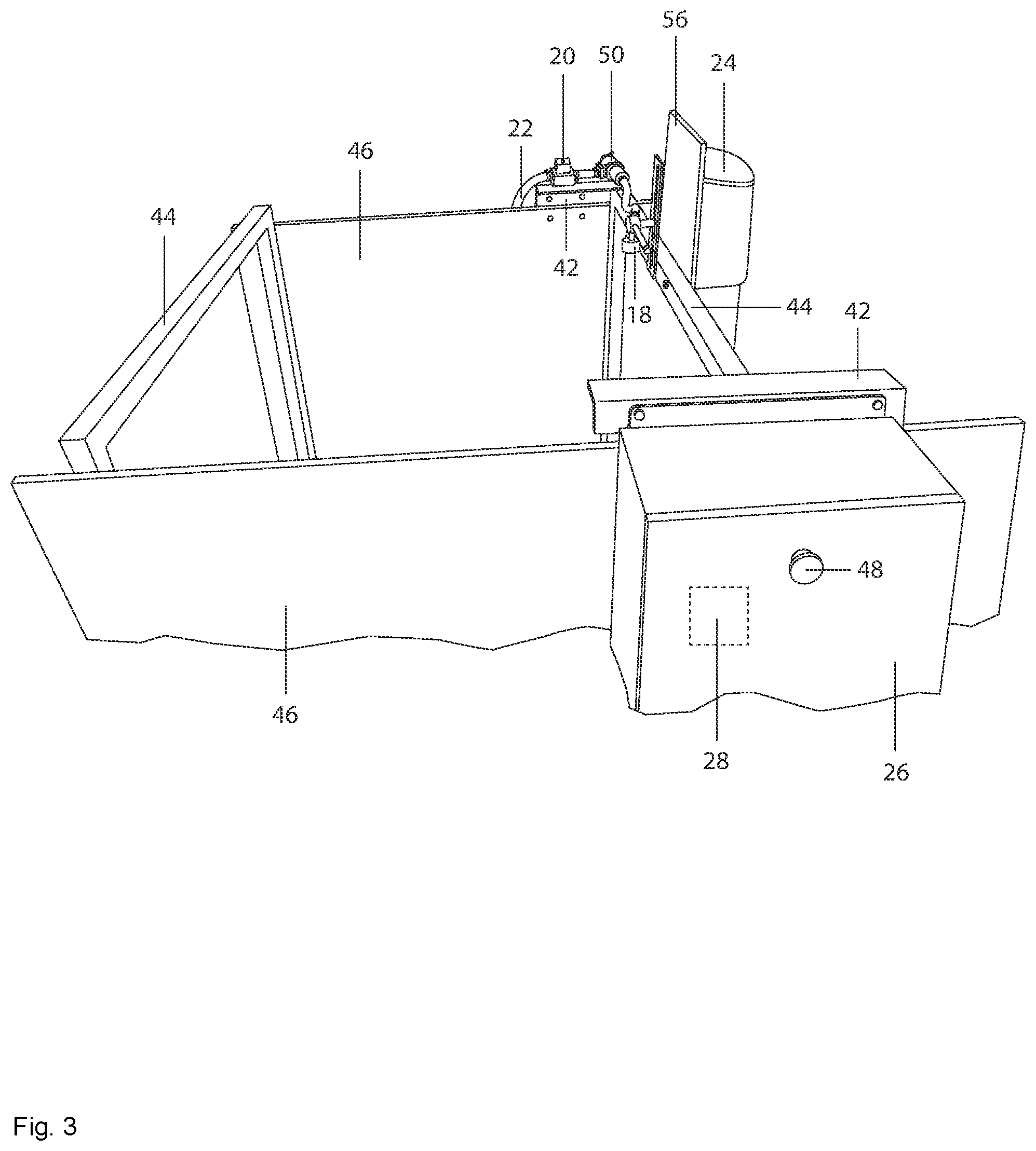 Patent US12102726 Figure 3 – Disinfecting assembly and method of using the same