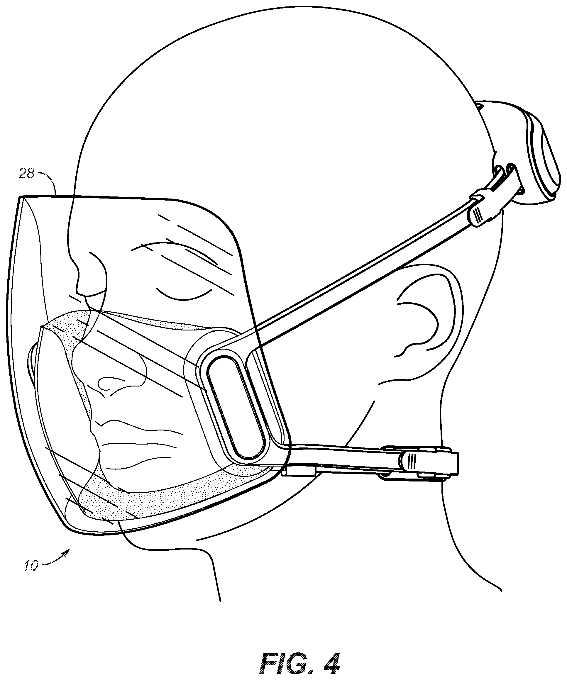 Patent US12102741 Figure 4 – Protective face mask using UVC LEDs