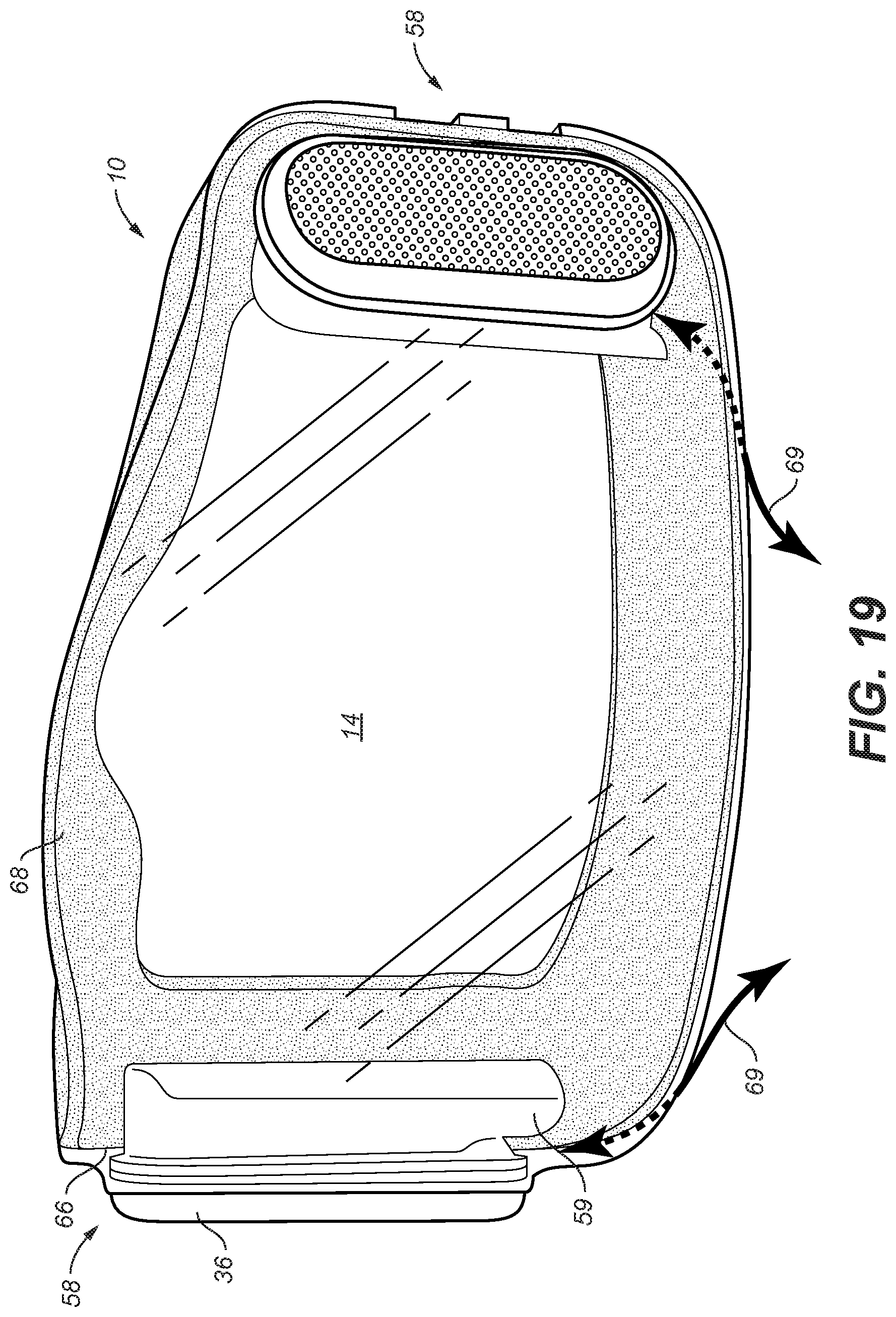 Patent US12102741 Figure 10 – Protective face mask using UVC LEDs