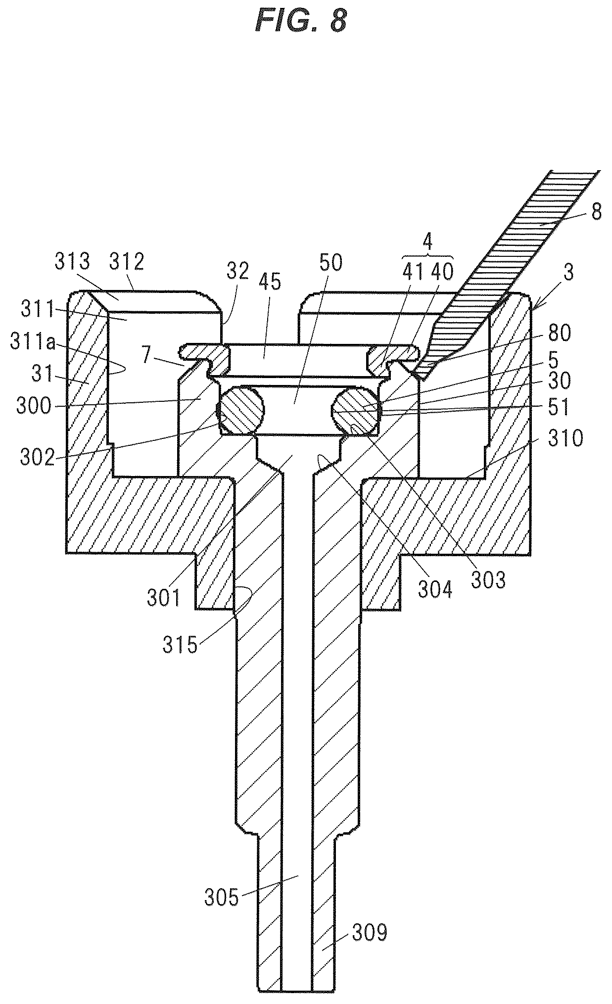Patent US12102746 Figure 8 – Connection structure and blood purifying device
