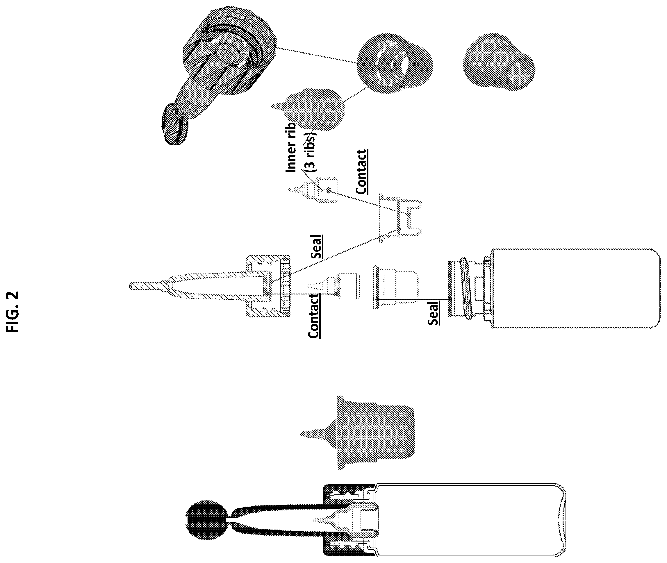 Patent US12102754 Figure 2 – Intranasal delivery devices