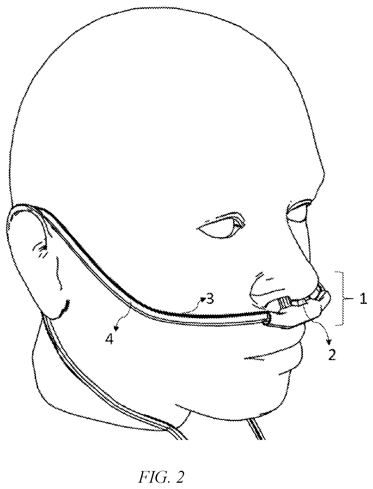 Patent US12102761 Figure 2 – Nasal oxygen cannula with device for measuring use time
