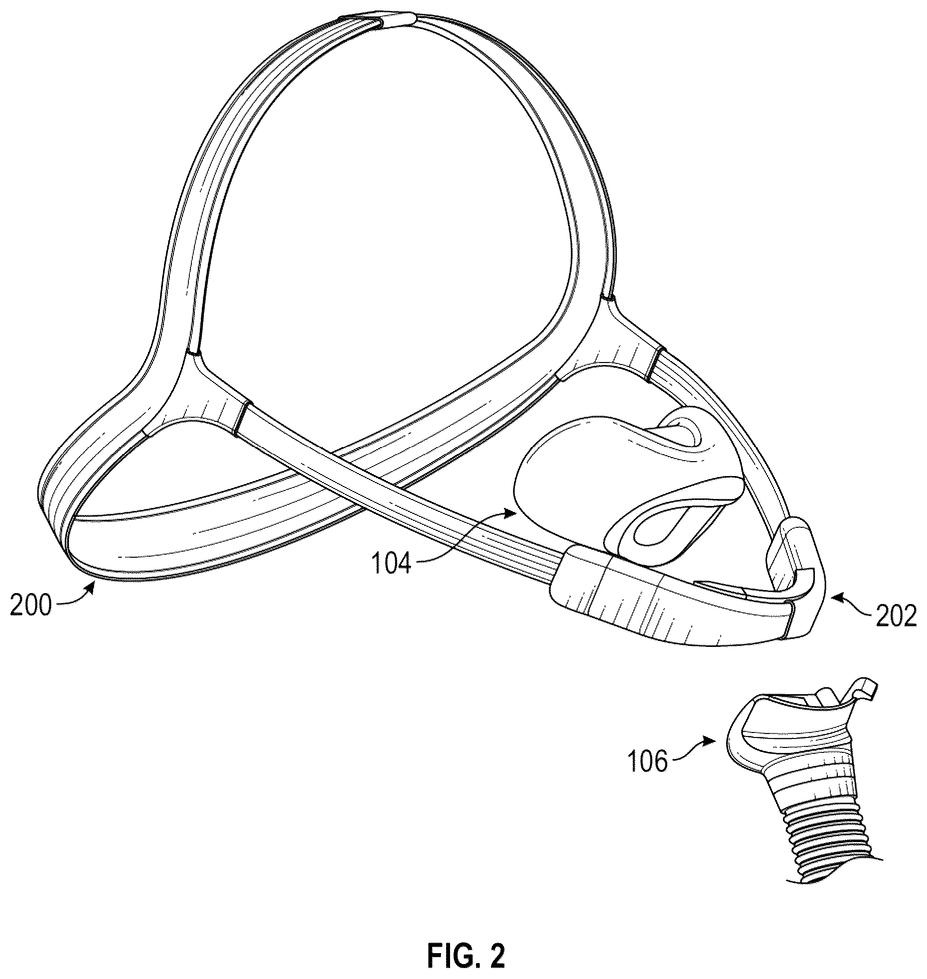 Patent US12102764 Figure 2 – Respiratory mask system