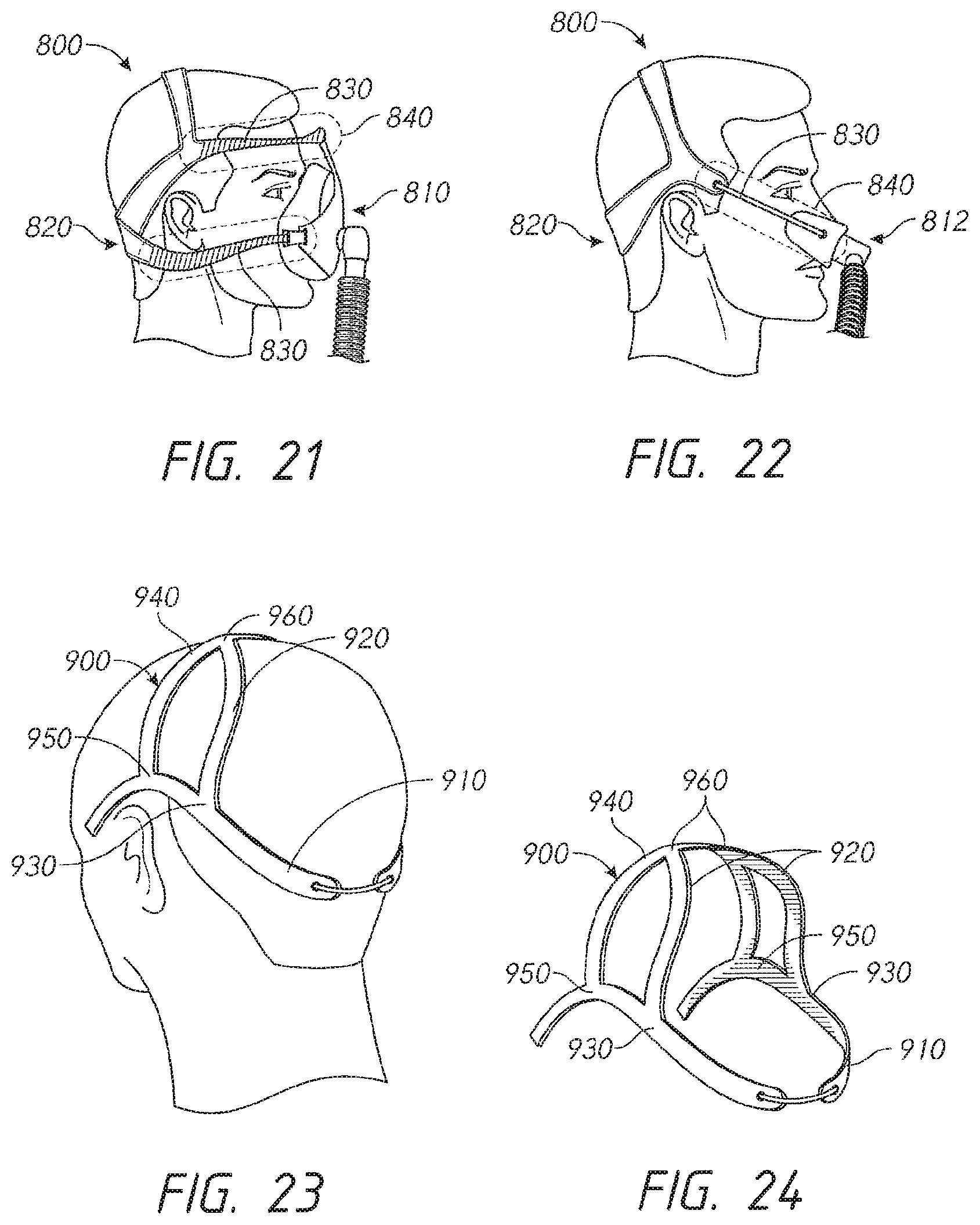 Patent US12102765 Figure 14 – Headgear assemblies and interface assemblies with headgear