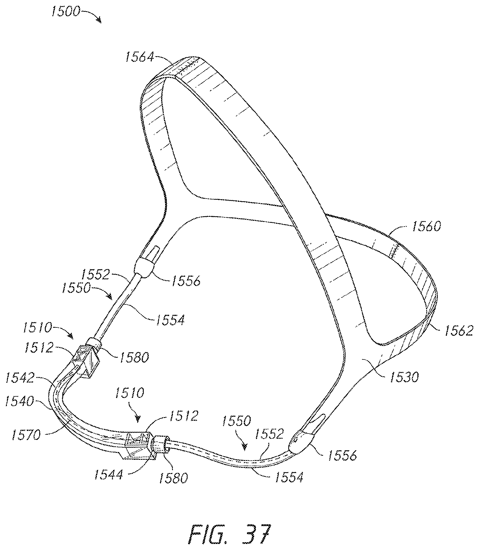 Patent US12102765 Figure 19 – Headgear assemblies and interface assemblies with headgear