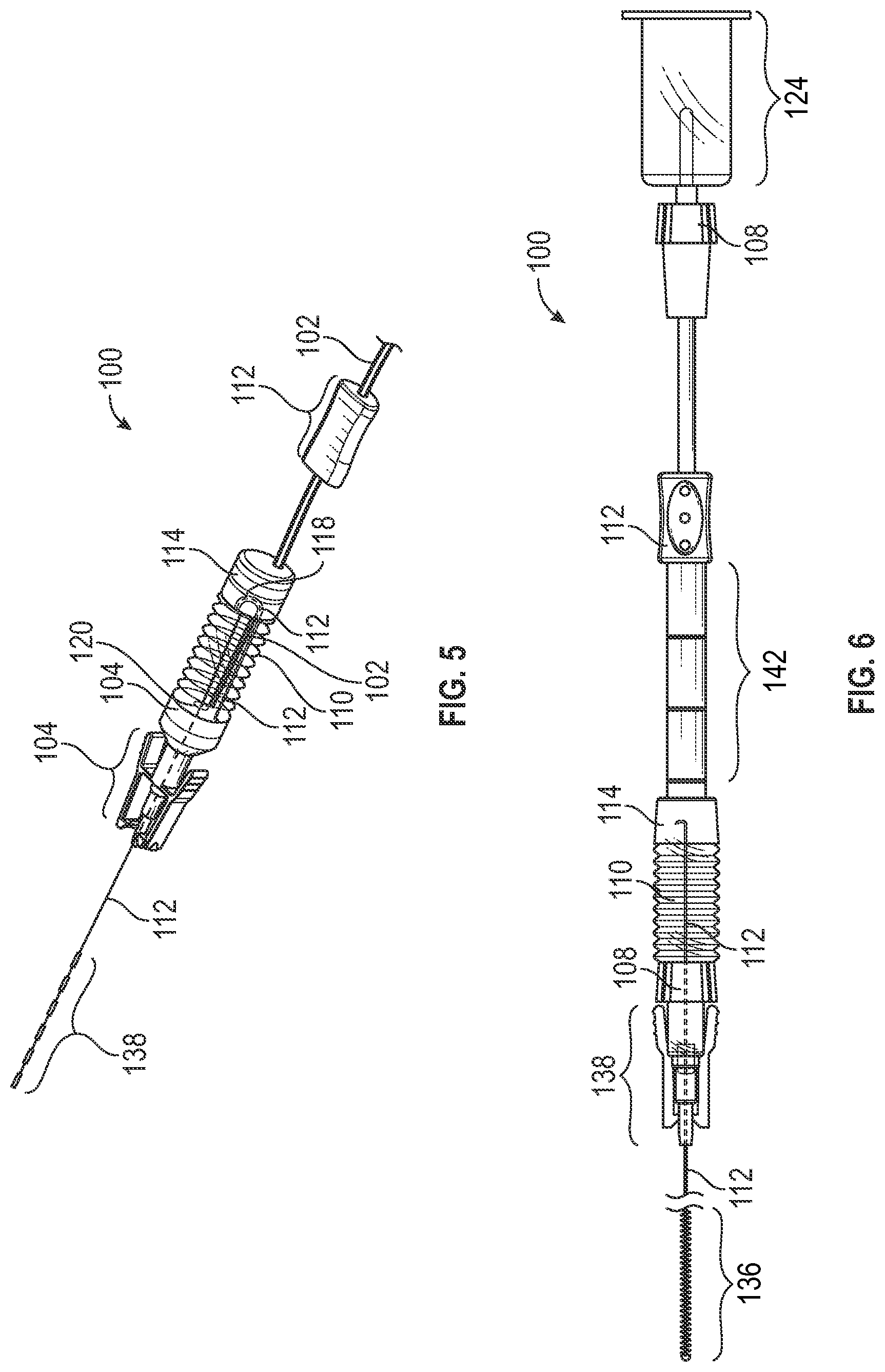 Patent US12102774 Figure 5 – Vascular access device assembly facilitating single-handed patency probe advancement