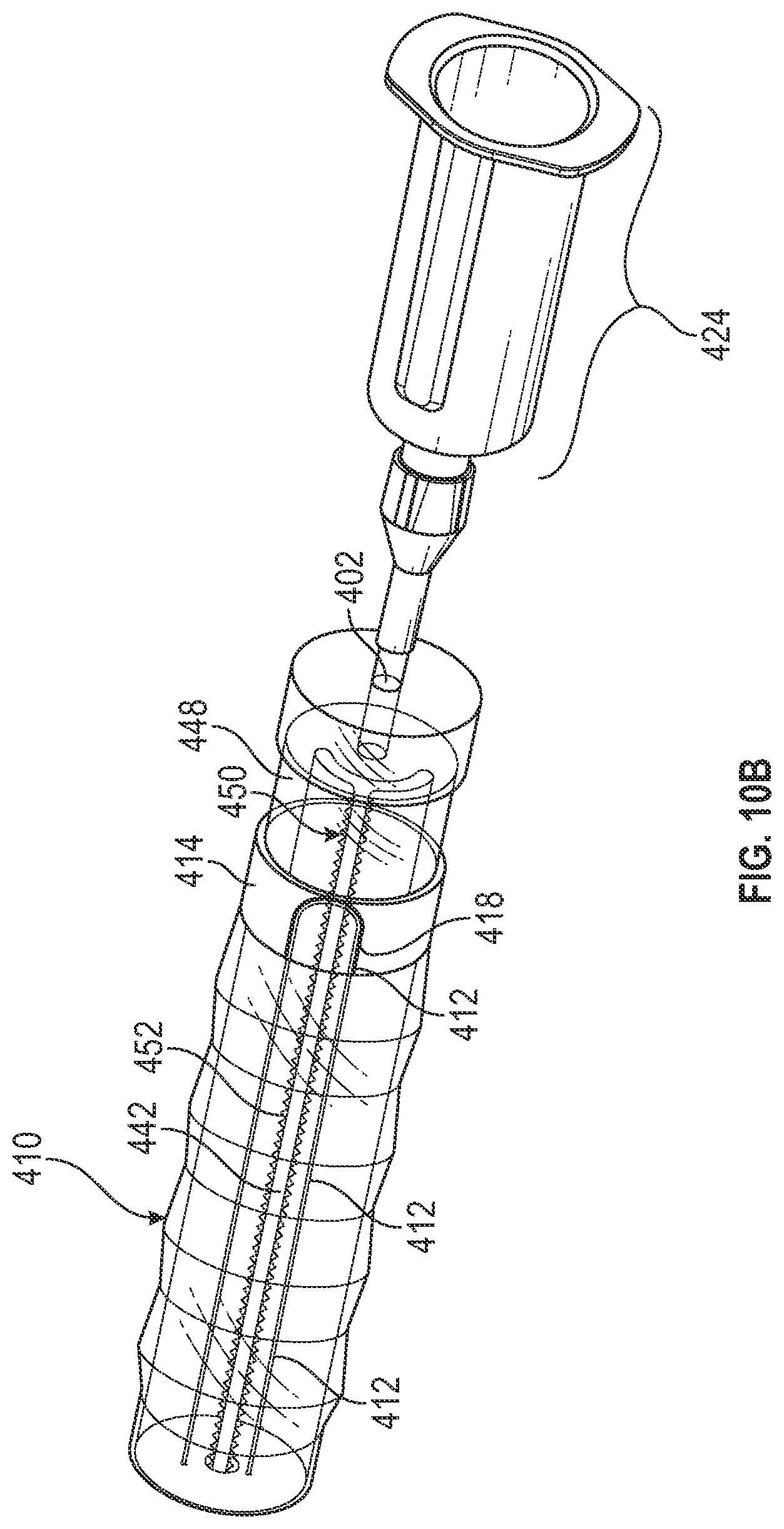 Patent US12102774 Figure 8 – Vascular access device assembly facilitating single-handed patency probe advancement