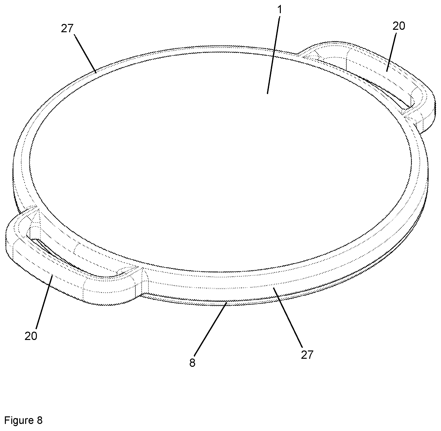 Patent US12102784 Figure 8 – Implant for local active ingredient release