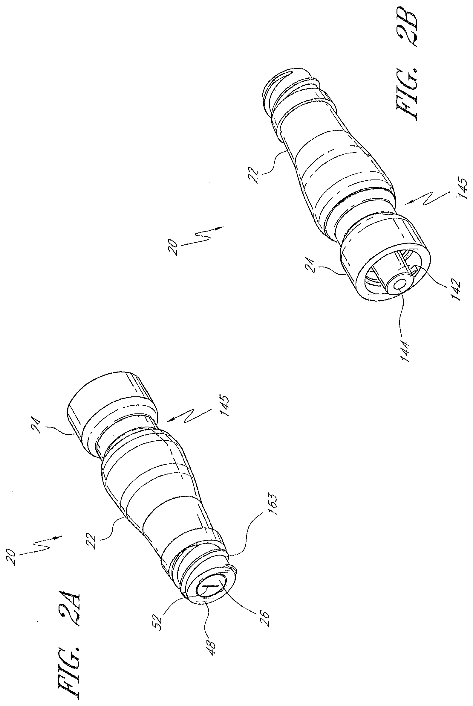 Patent US12102786 Figure 2 – Medical connector with elongated portion within seal collar