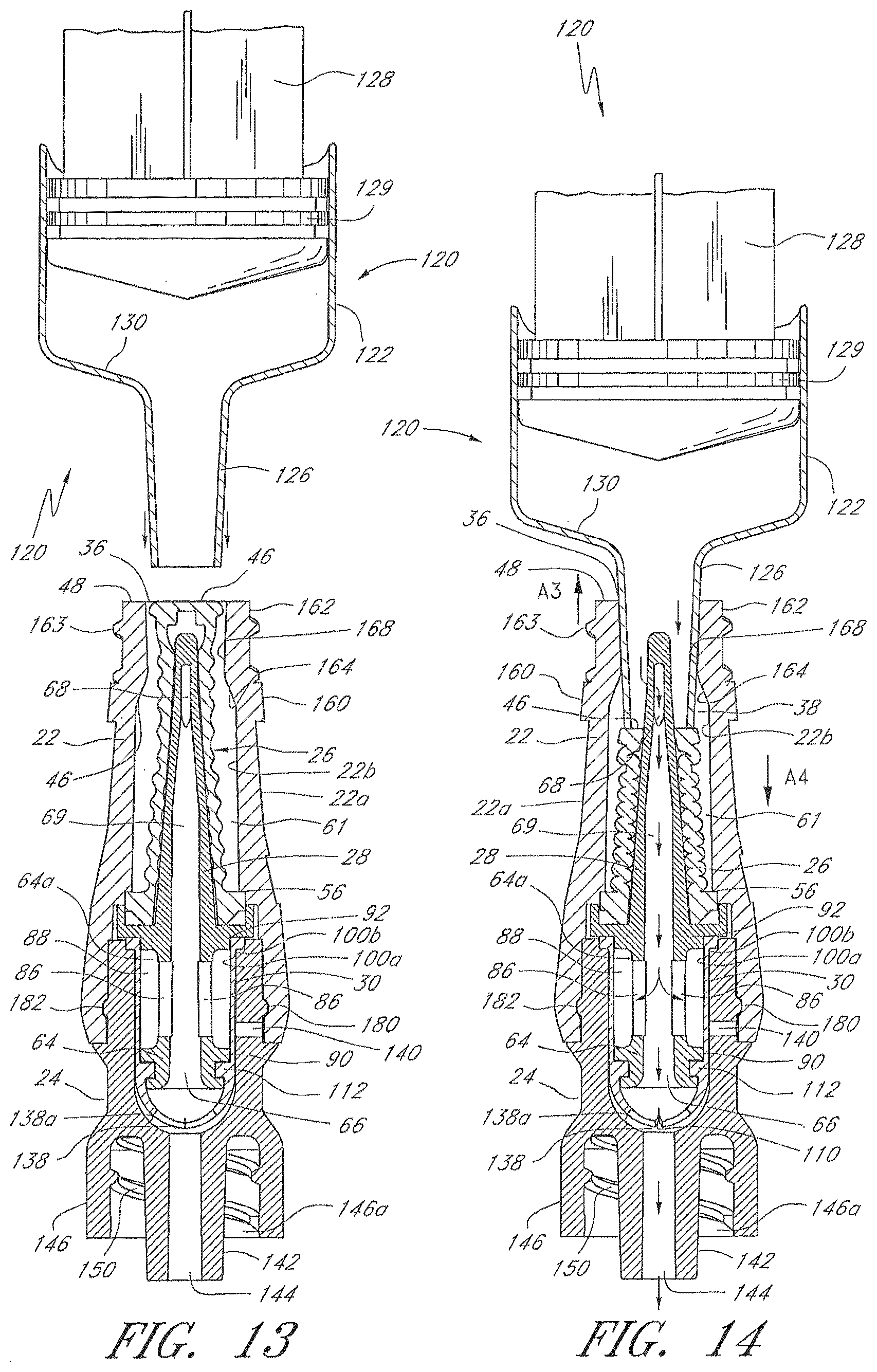 Patent US12102786 Figure 10 – Medical connector with elongated portion within seal collar