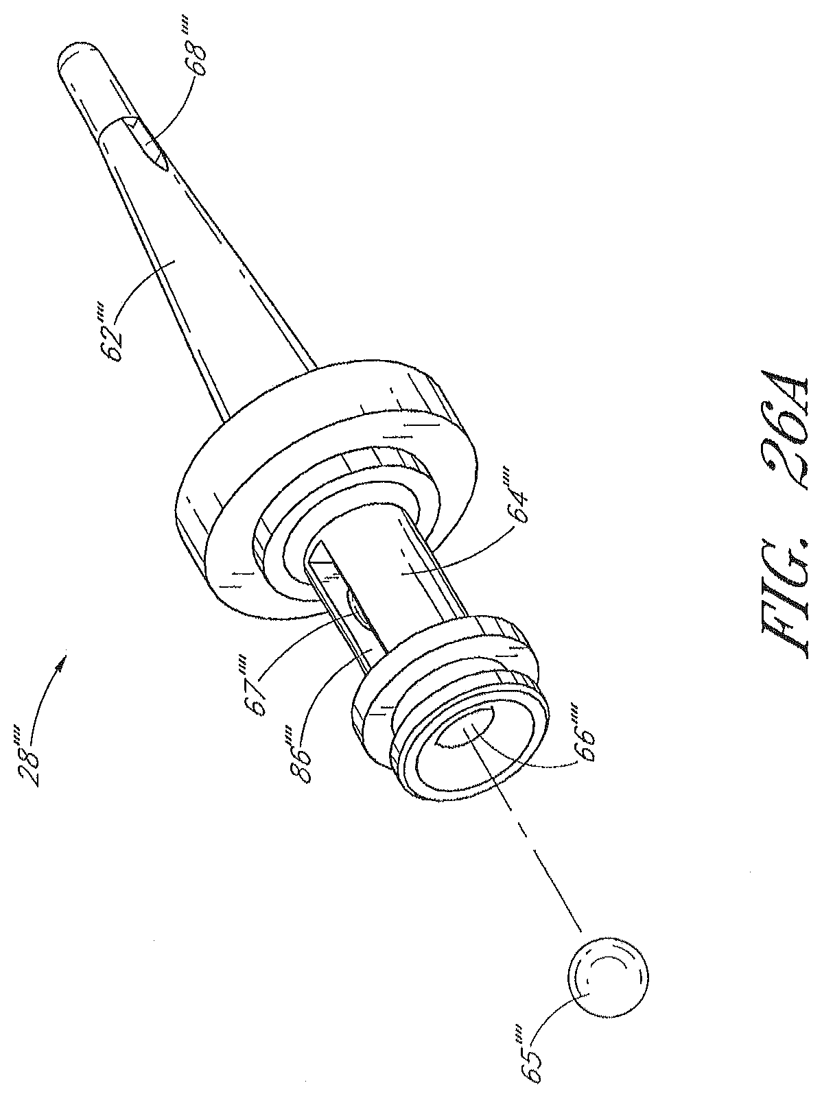 Patent US12102786 Figure 19 – Medical connector with elongated portion within seal collar