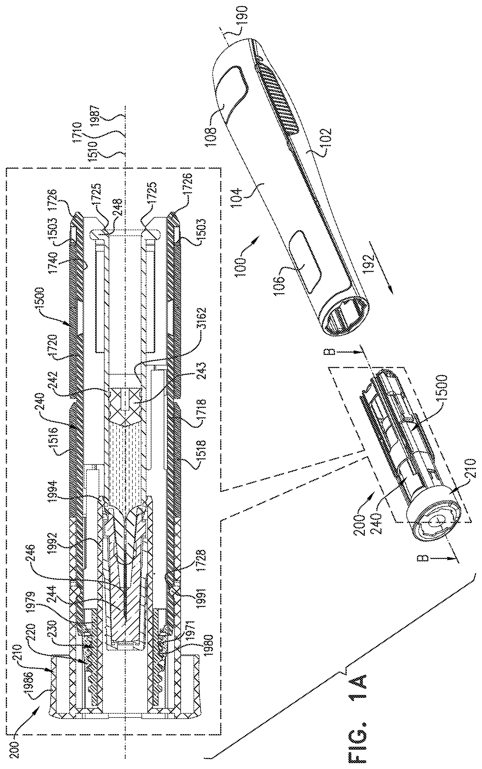 Patent US12102797 Figure 1 – Automatic injection device with a dampening element