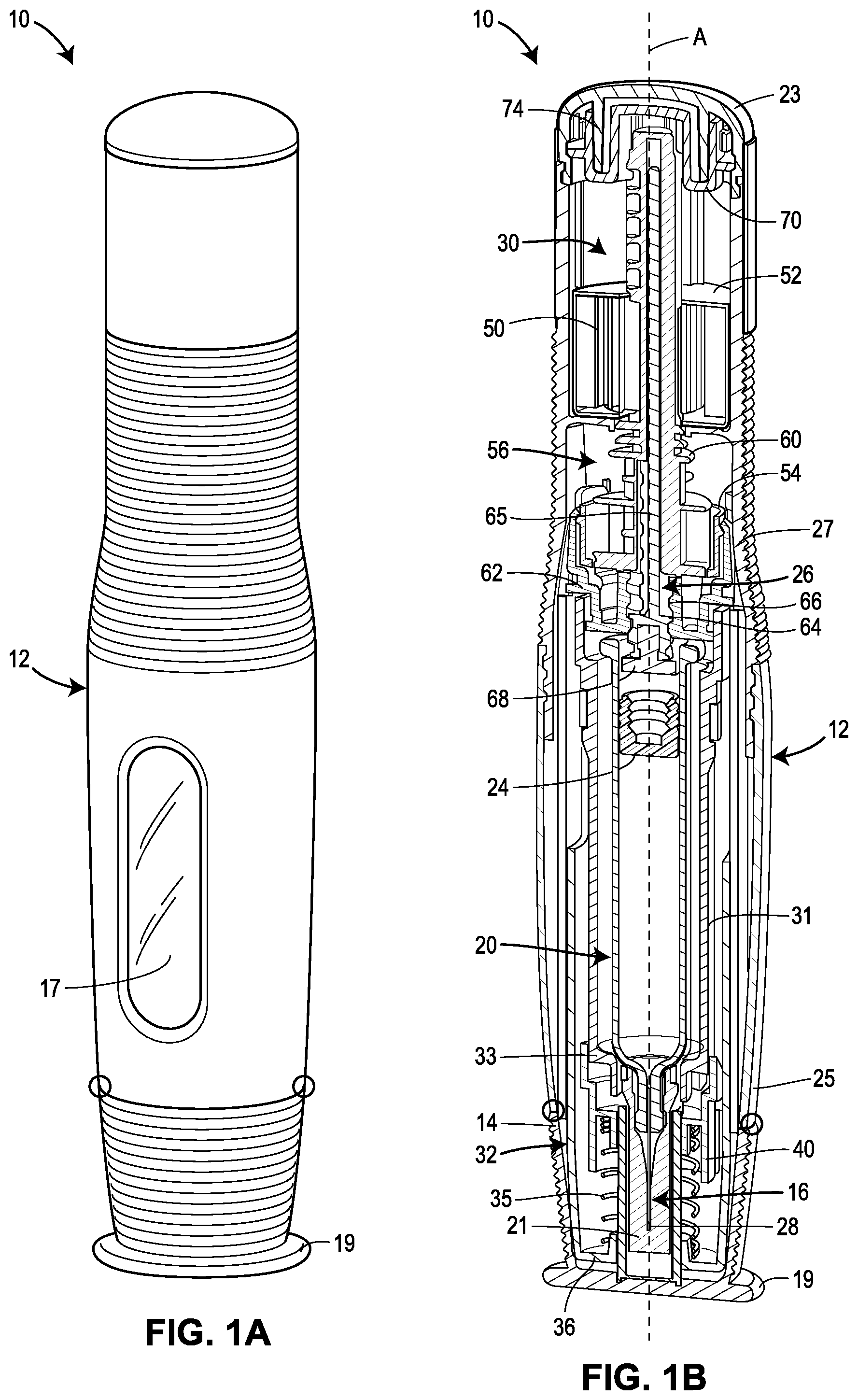 Patent US12102808 Figure 1 – Drug delivery device