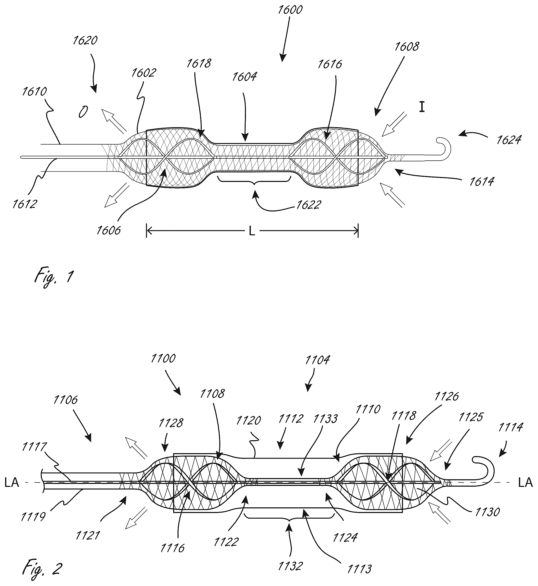 Patent US12102815 Figure 1 – Catheter blood pumps and collapsible pump housings