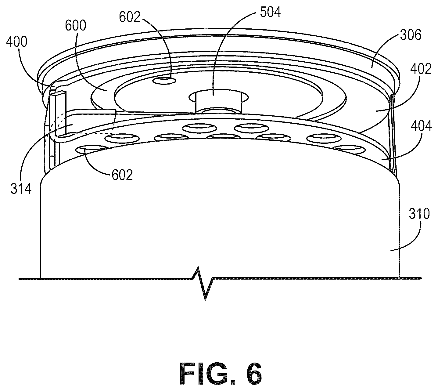 Patent US12102832 Figure 6 – Folded headspace insulator