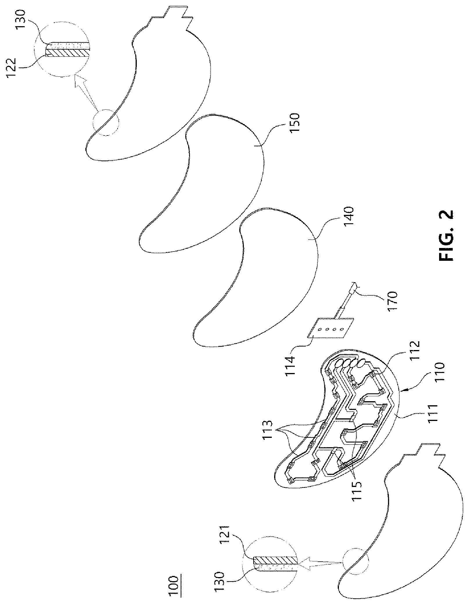 Patent US12102839 Figure 2 – LED patch for skin care apparatus and skin care apparatus including the same