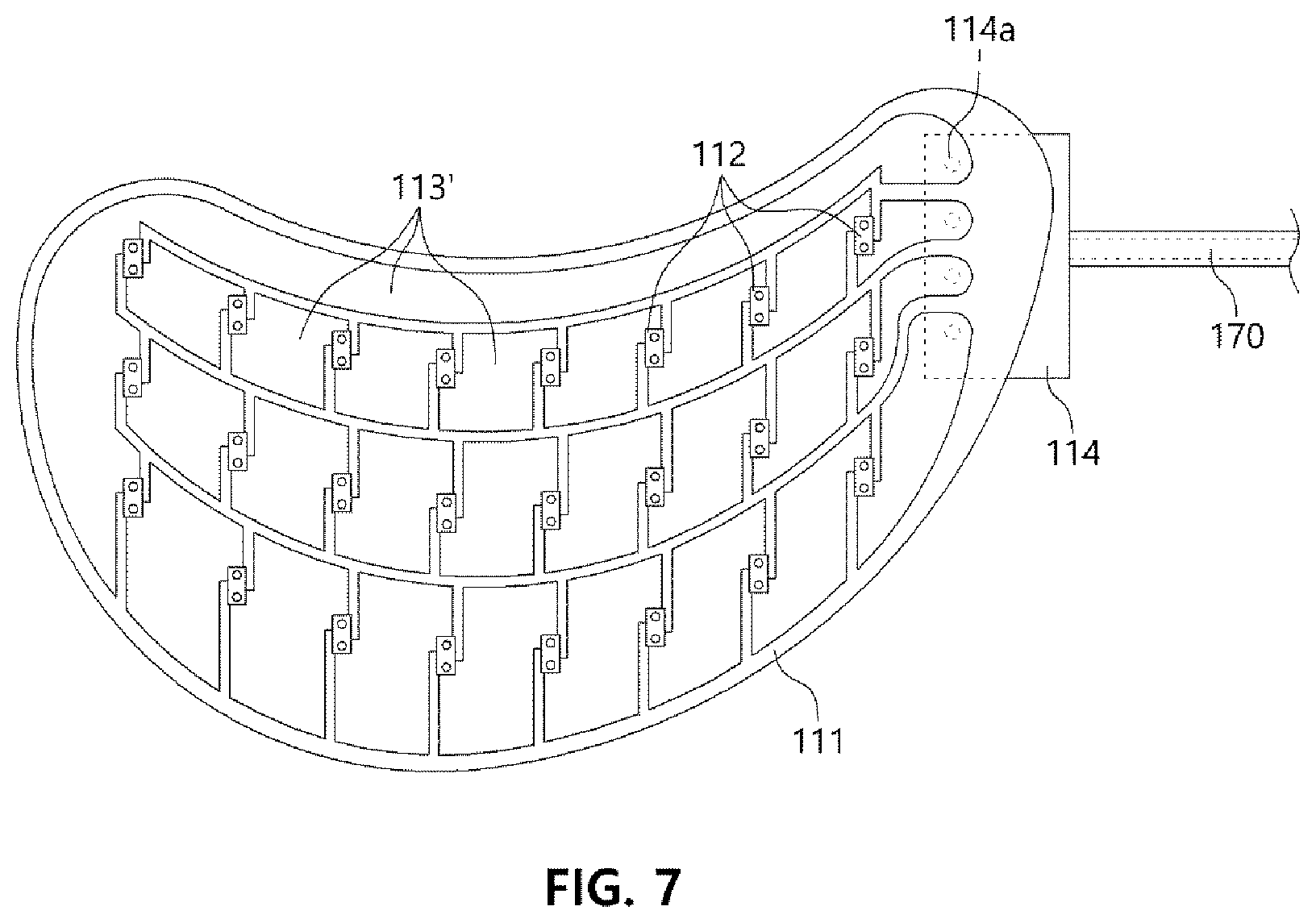 Patent US12102839 Figure 7 – LED patch for skin care apparatus and skin care apparatus including the same