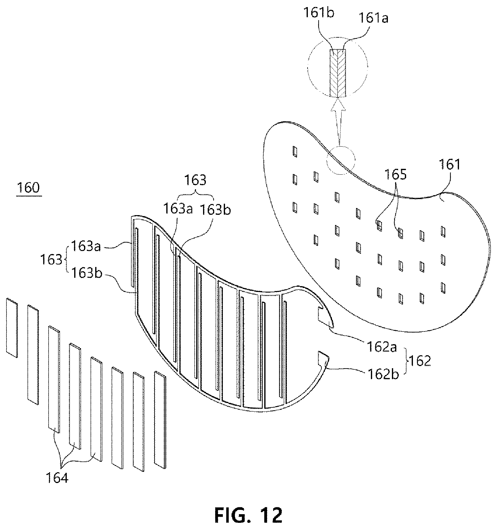 Patent US12102839 Figure 12 – LED patch for skin care apparatus and skin care apparatus including the same