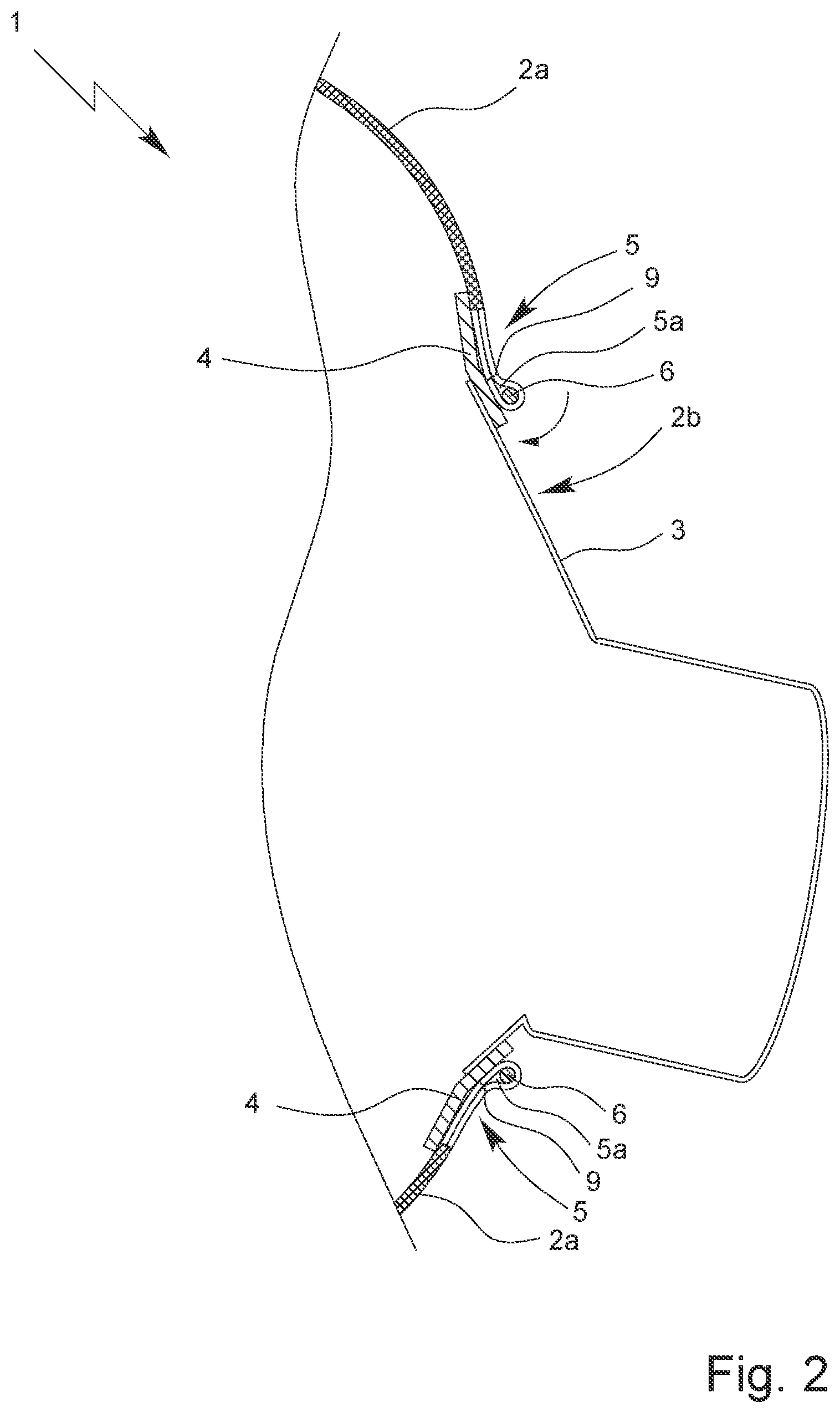 Patent US12102847 Figure 2 – Headgear, in particular a hood or a balaclava, for protective clothing