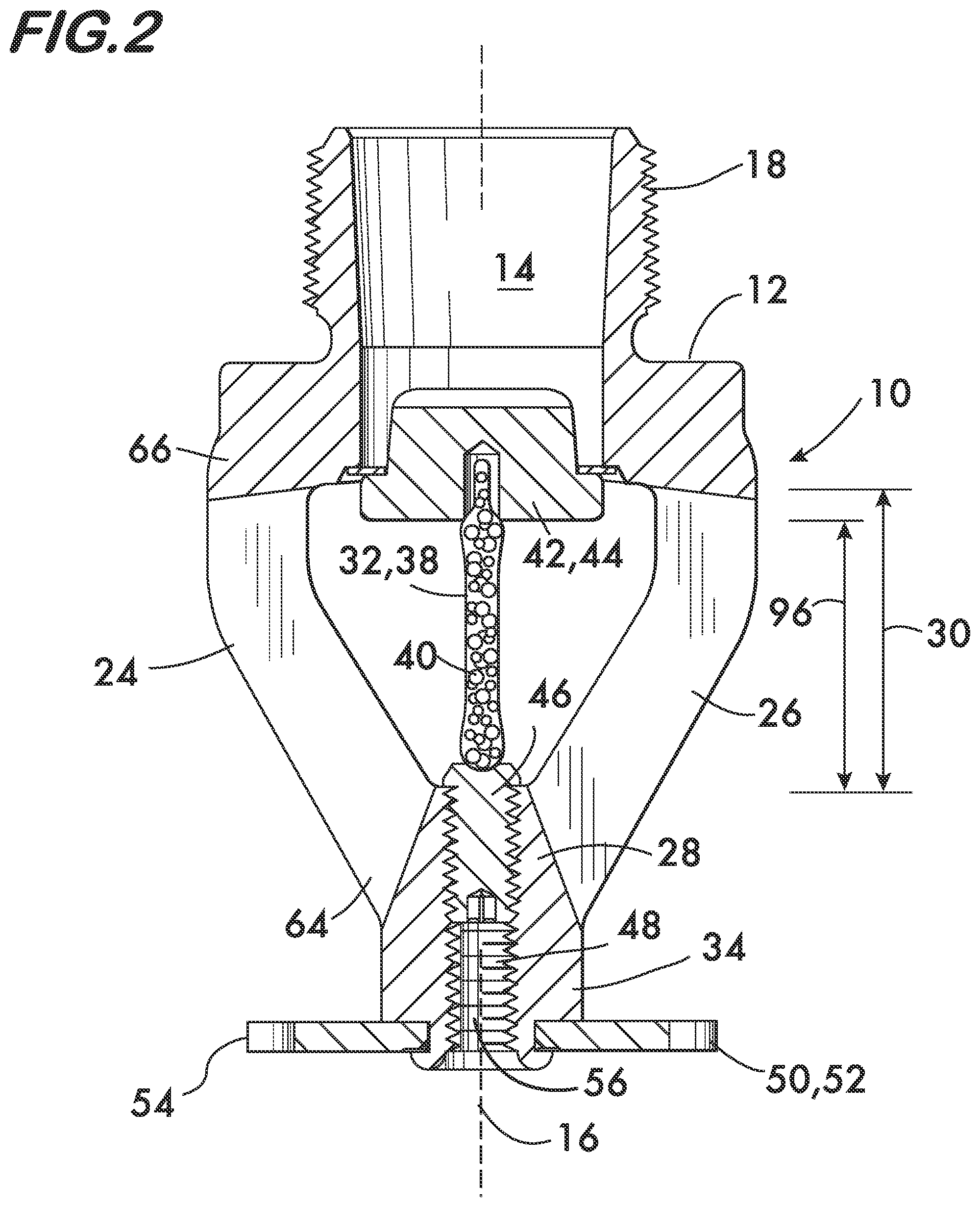 Patent US12102857 Figure 4 – Fire suppression sprinkler and deflector