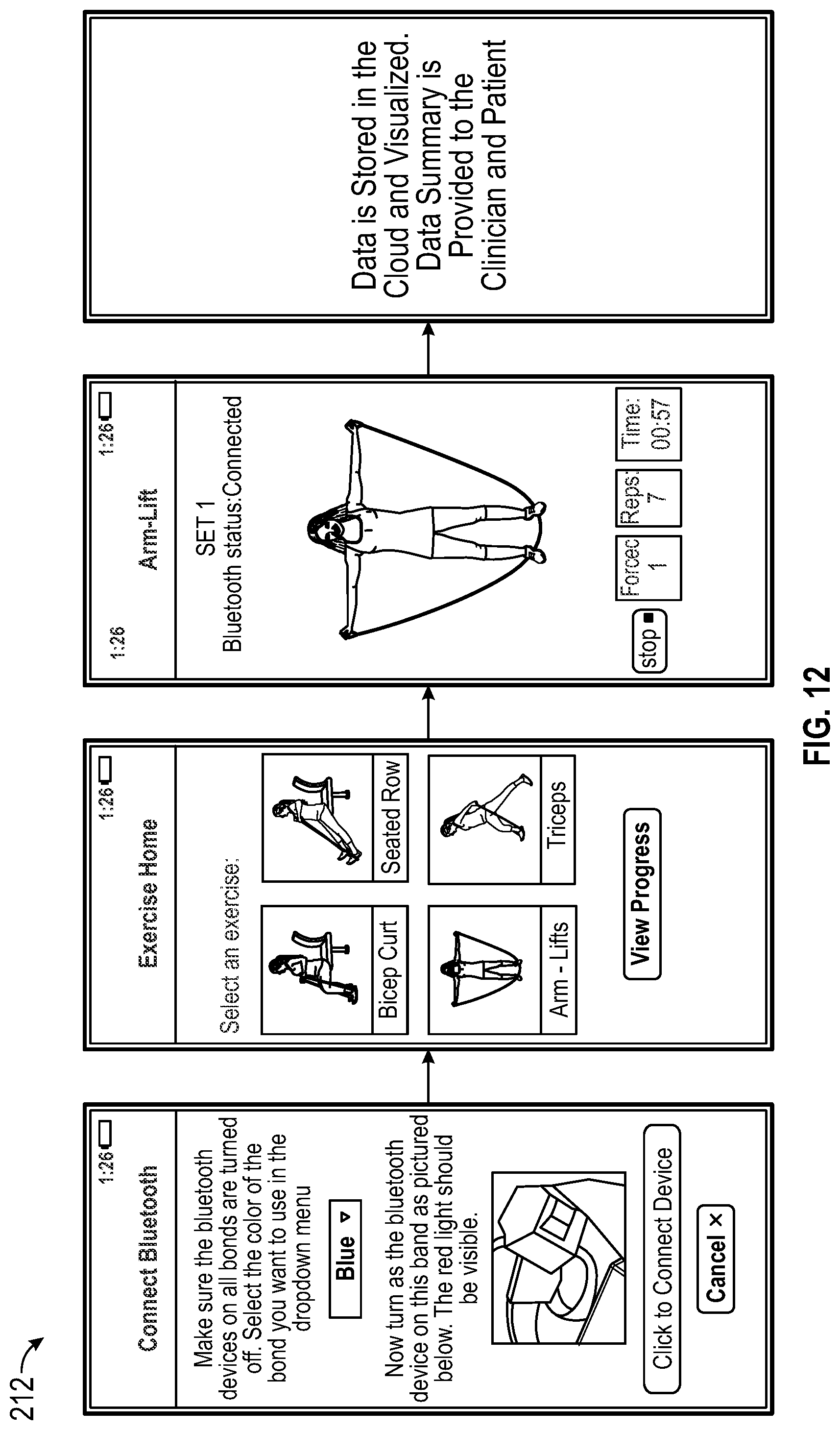Patent US12102862 Figure 11 – Remote-sensing, bluetooth-enabled resistance exercise band