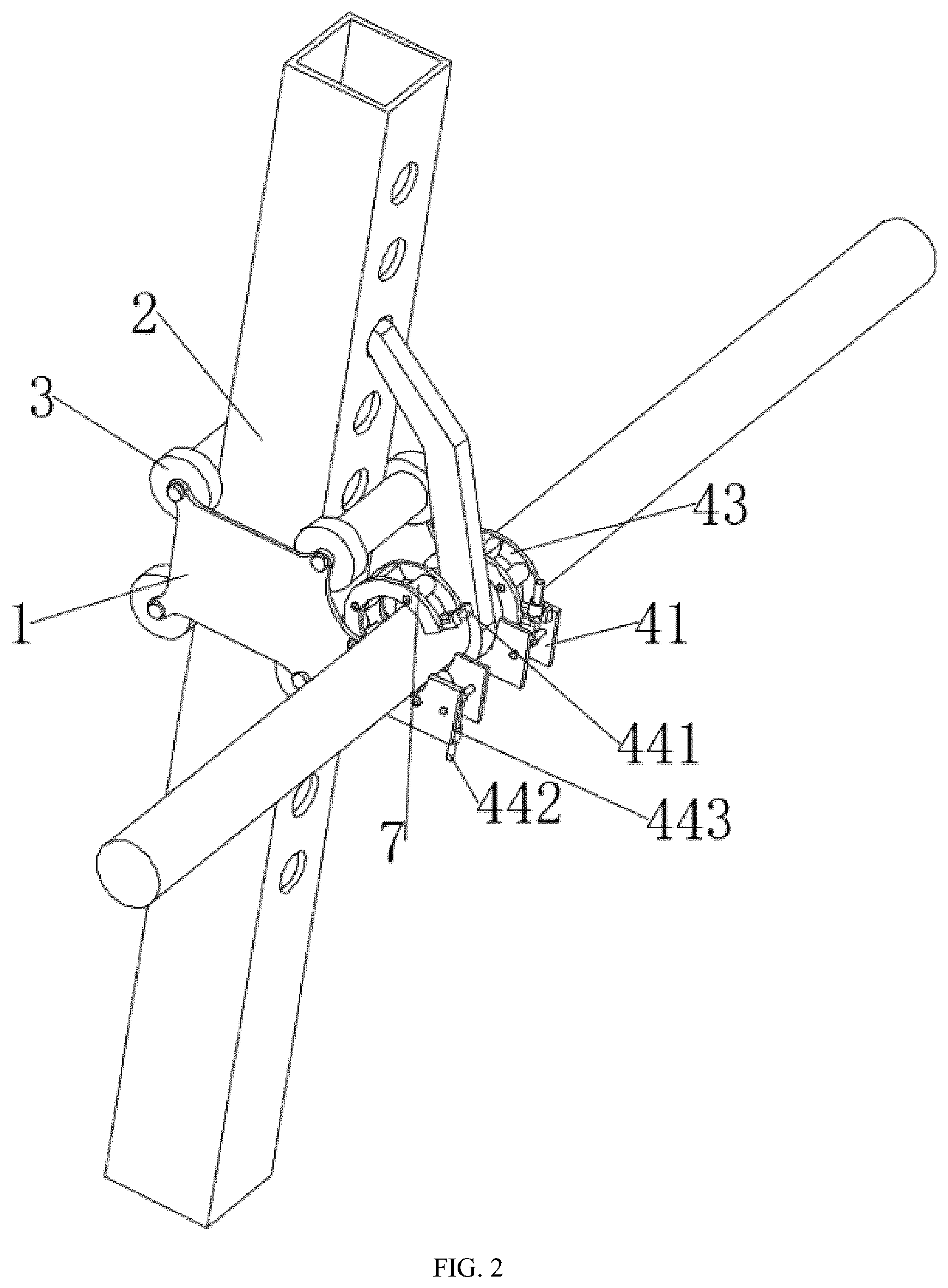 Patent US12102863 Figure 2 – Device for fixing movement track of barbell bar installed on squat rack