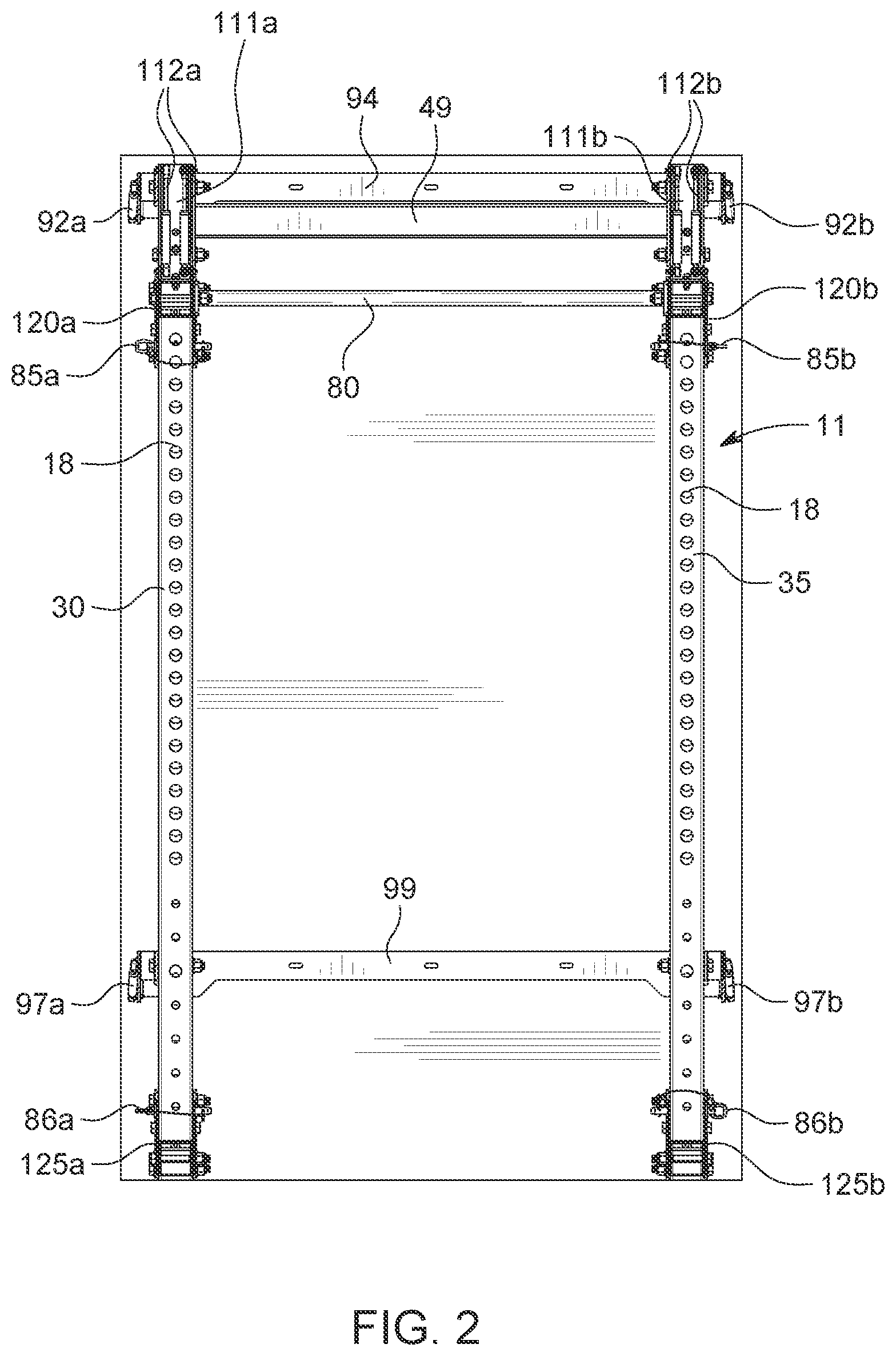 Patent US12102864 Figure 2 – Folding exercise rack system