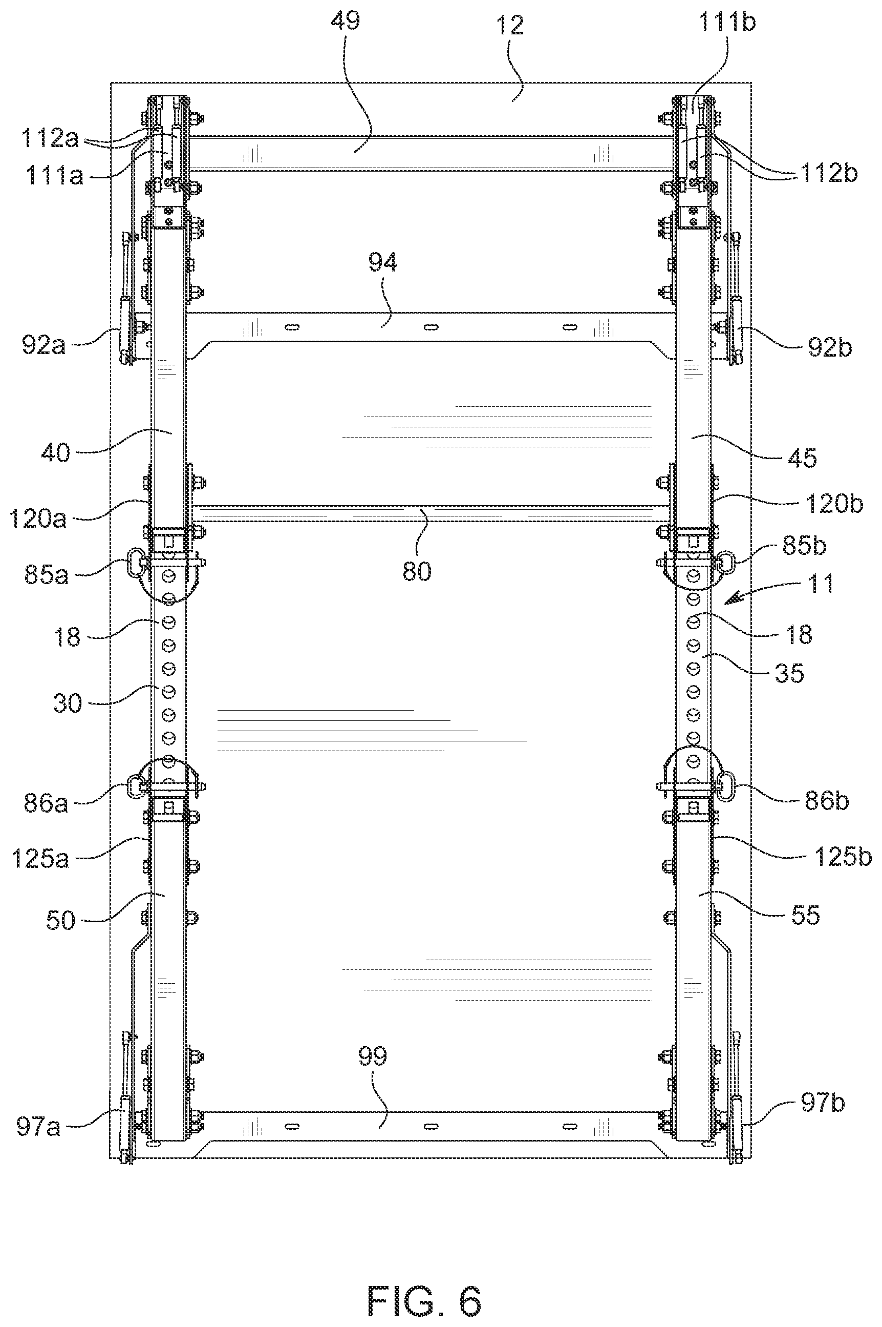 Patent US12102864 Figure 6 – Folding exercise rack system