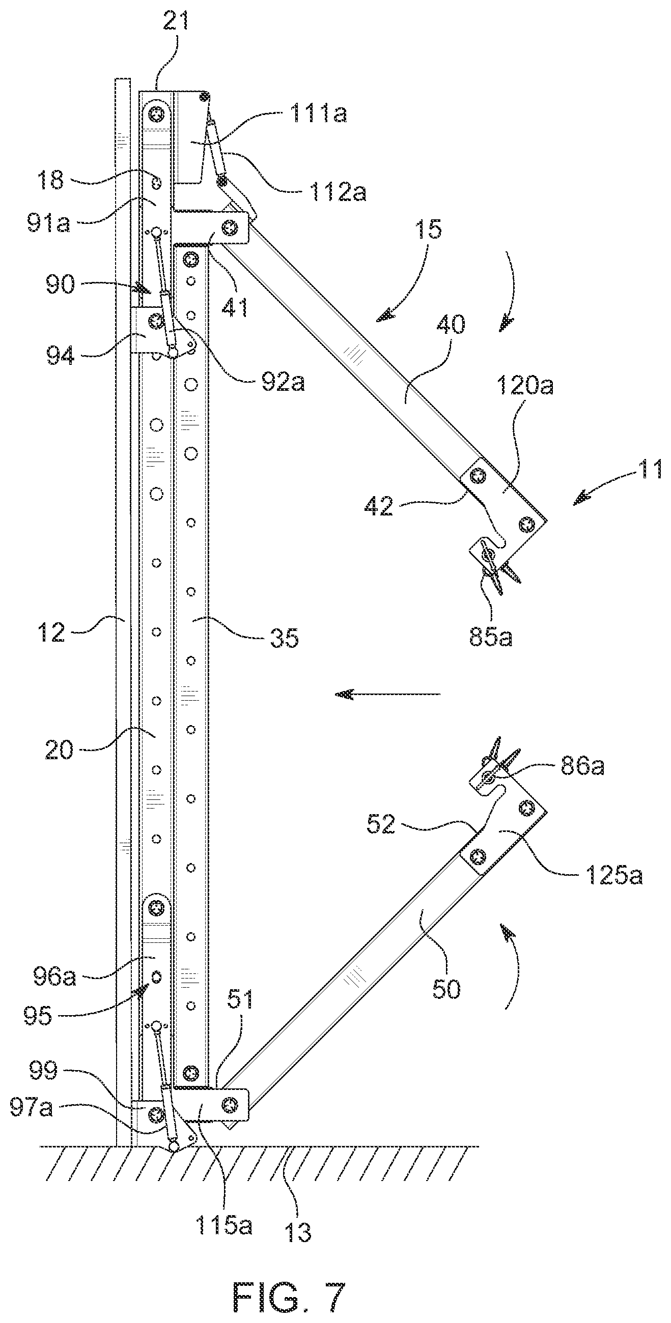 Patent US12102864 Figure 7 – Folding exercise rack system