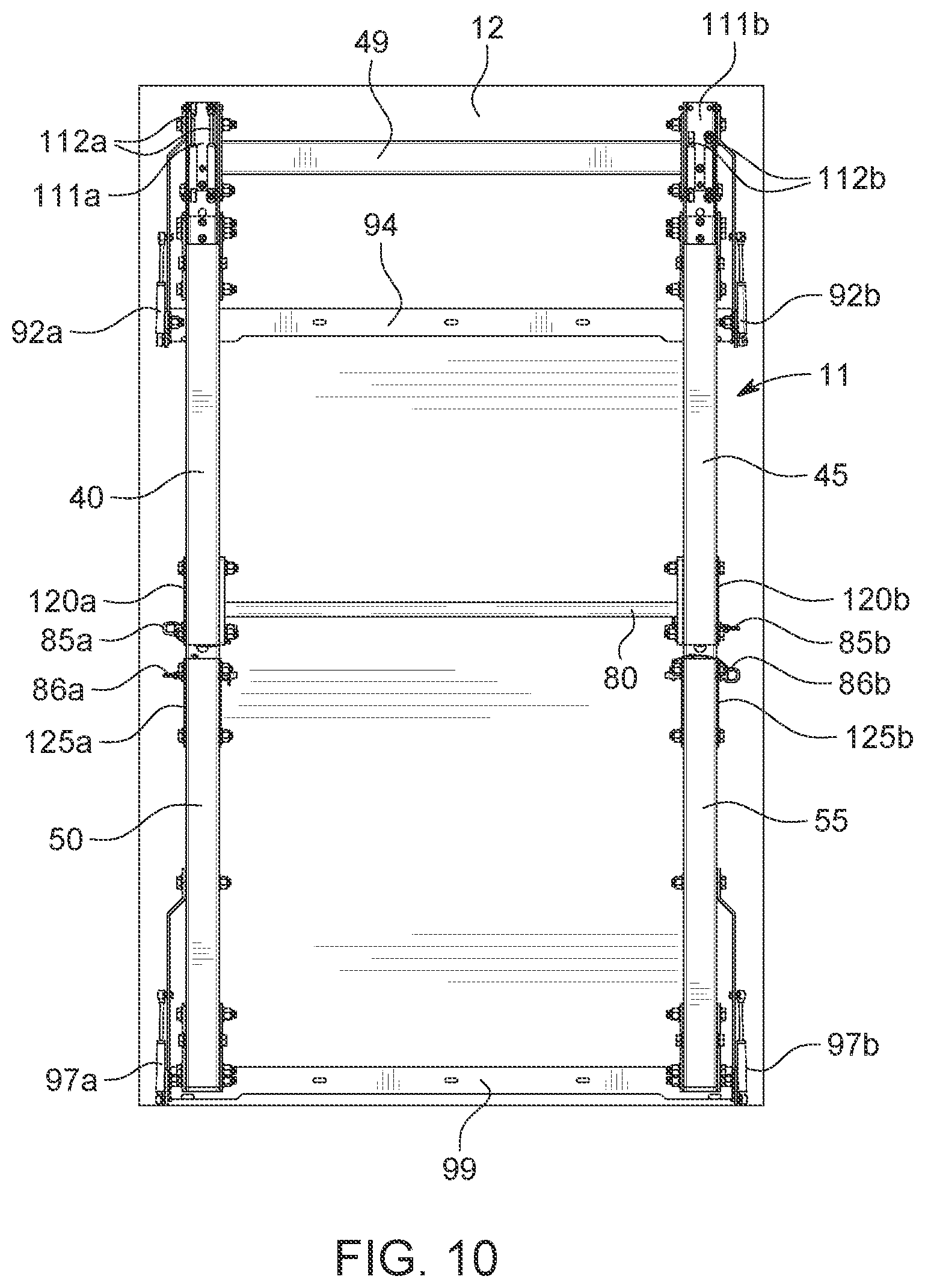 Patent US12102864 Figure 10 – Folding exercise rack system