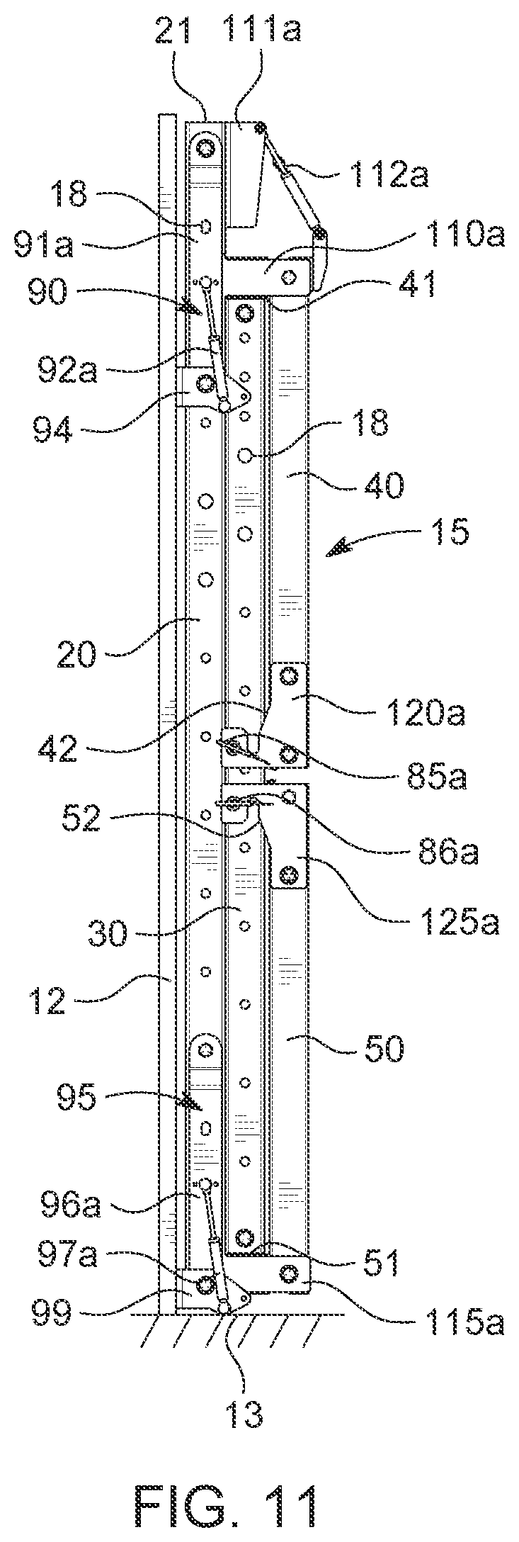 Patent US12102864 Figure 11 – Folding exercise rack system